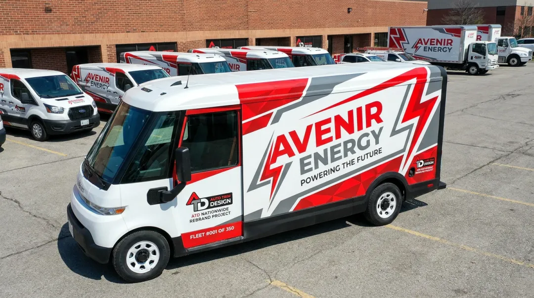 ATD nationwide fleet rebrand project for Avenir Energy vehicles