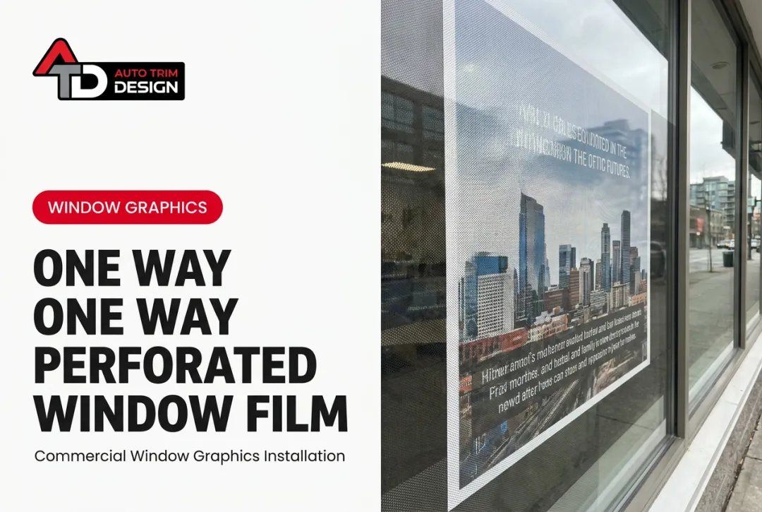 One Way Perforated Window Film