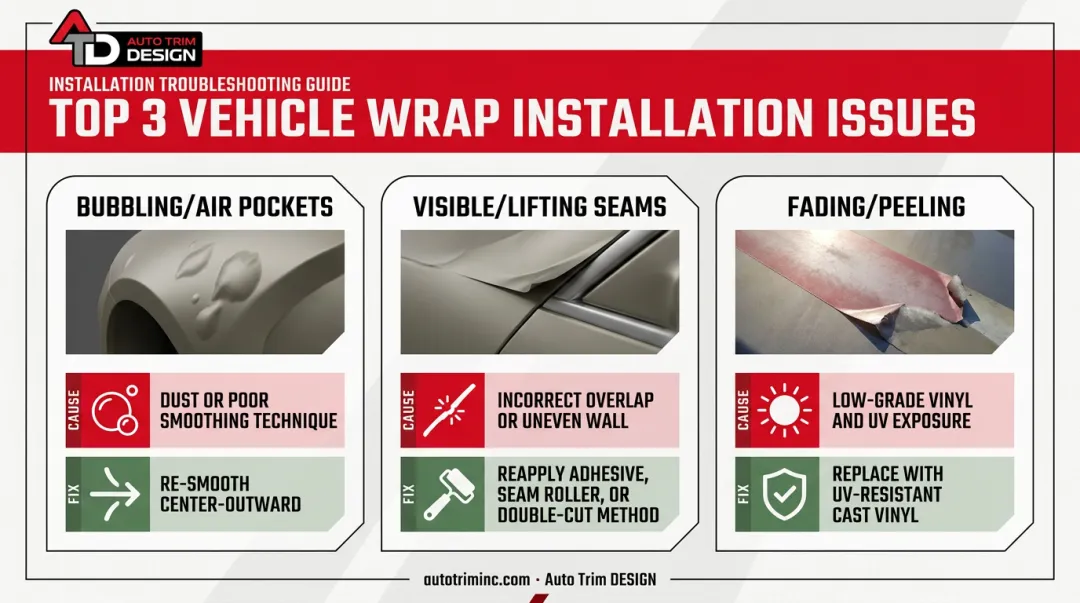 Common vinyl wall mural problems causes and fixes comparison chart