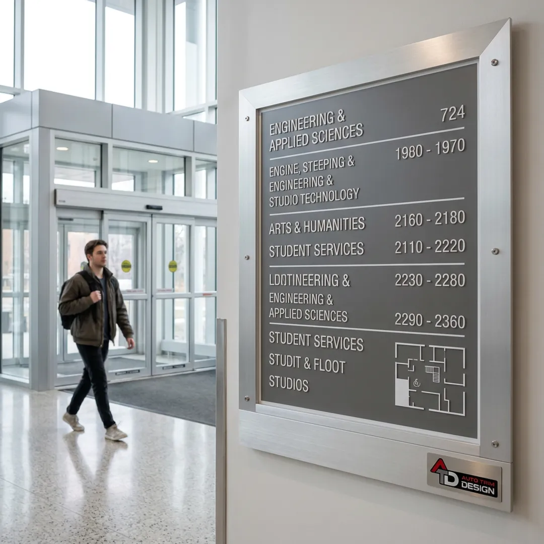 Educational institution directory signage