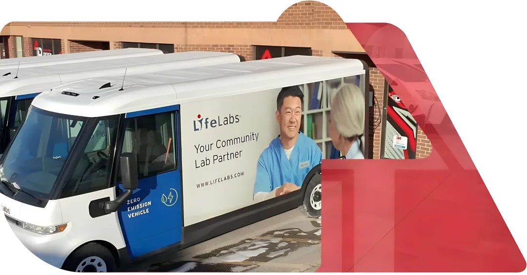 Logistics fleet vehicle wrap