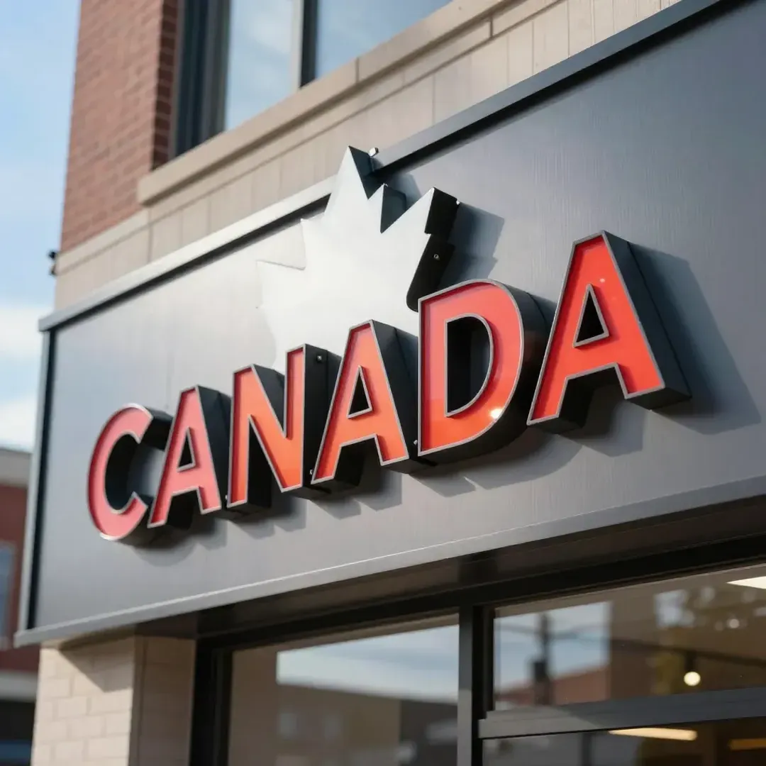 Professional storefront signage installation for a retail business