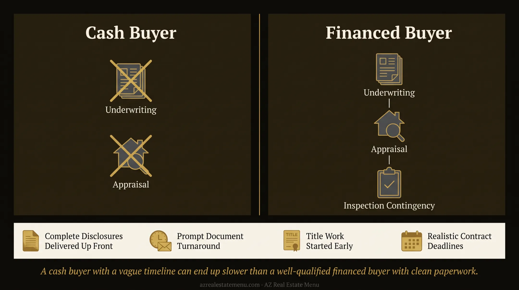 Cash buyers versus financed buyers transaction delay comparison