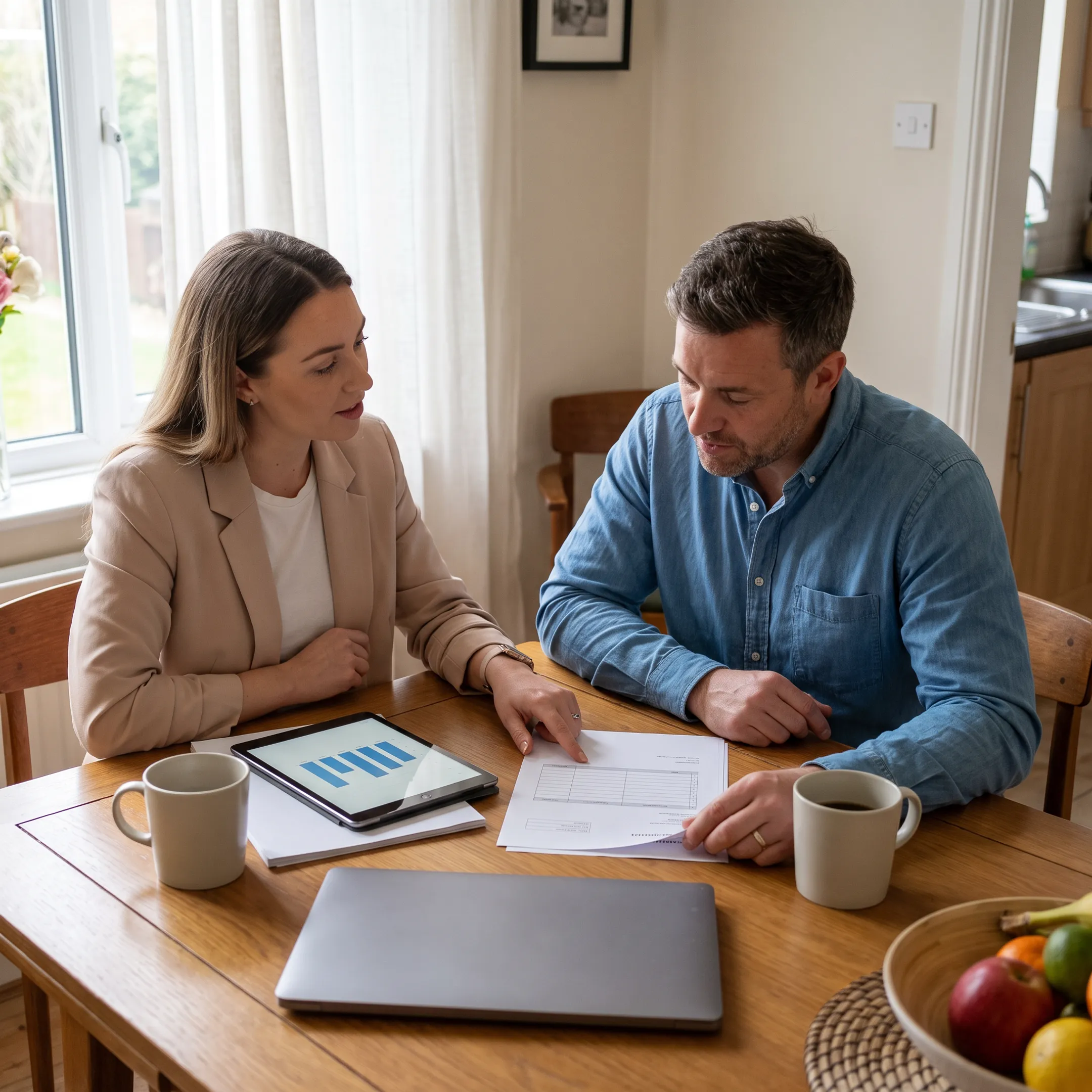 Arizona seller reviewing cash offer documents with an agent