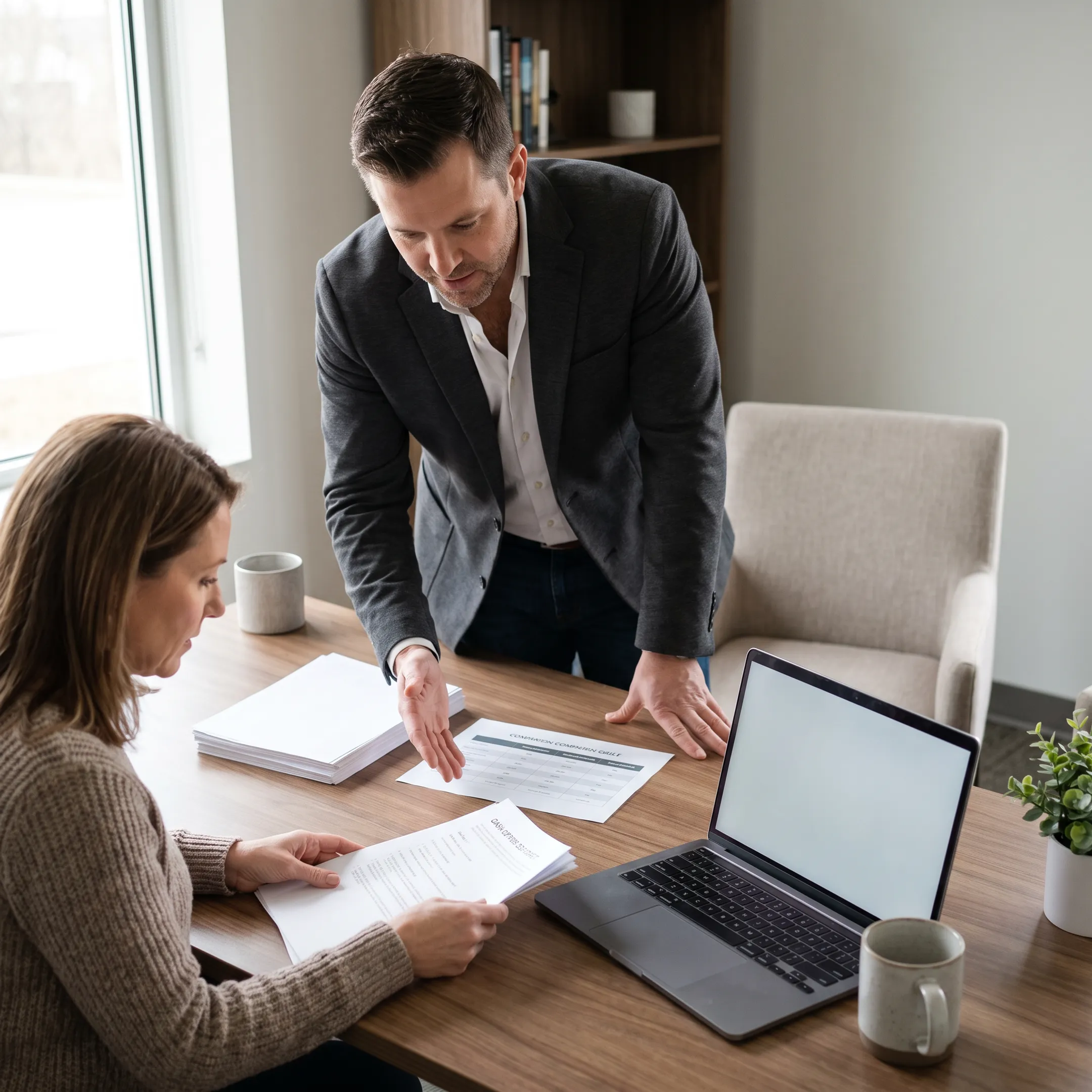 Home seller reviewing cash sale options with an Arizona real estate advisor