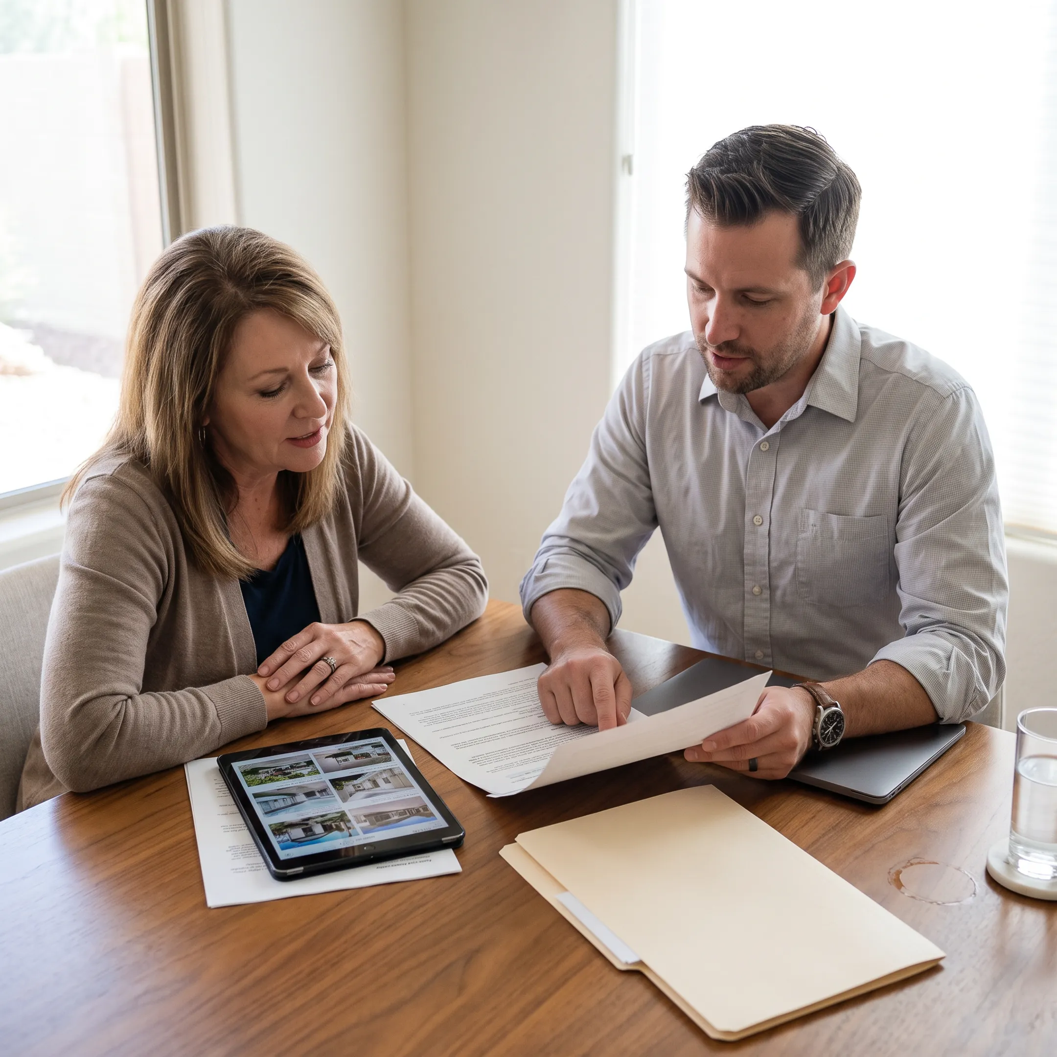 Seller discussing flexible cash sale options