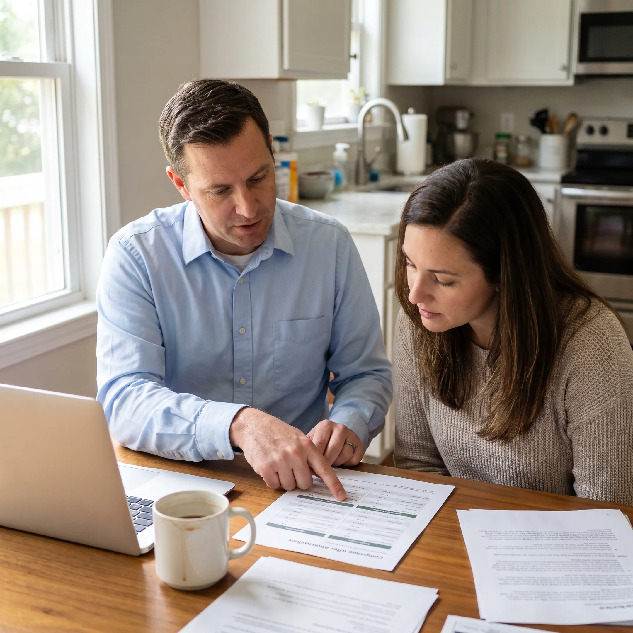 Real estate professional explaining cash home sale options