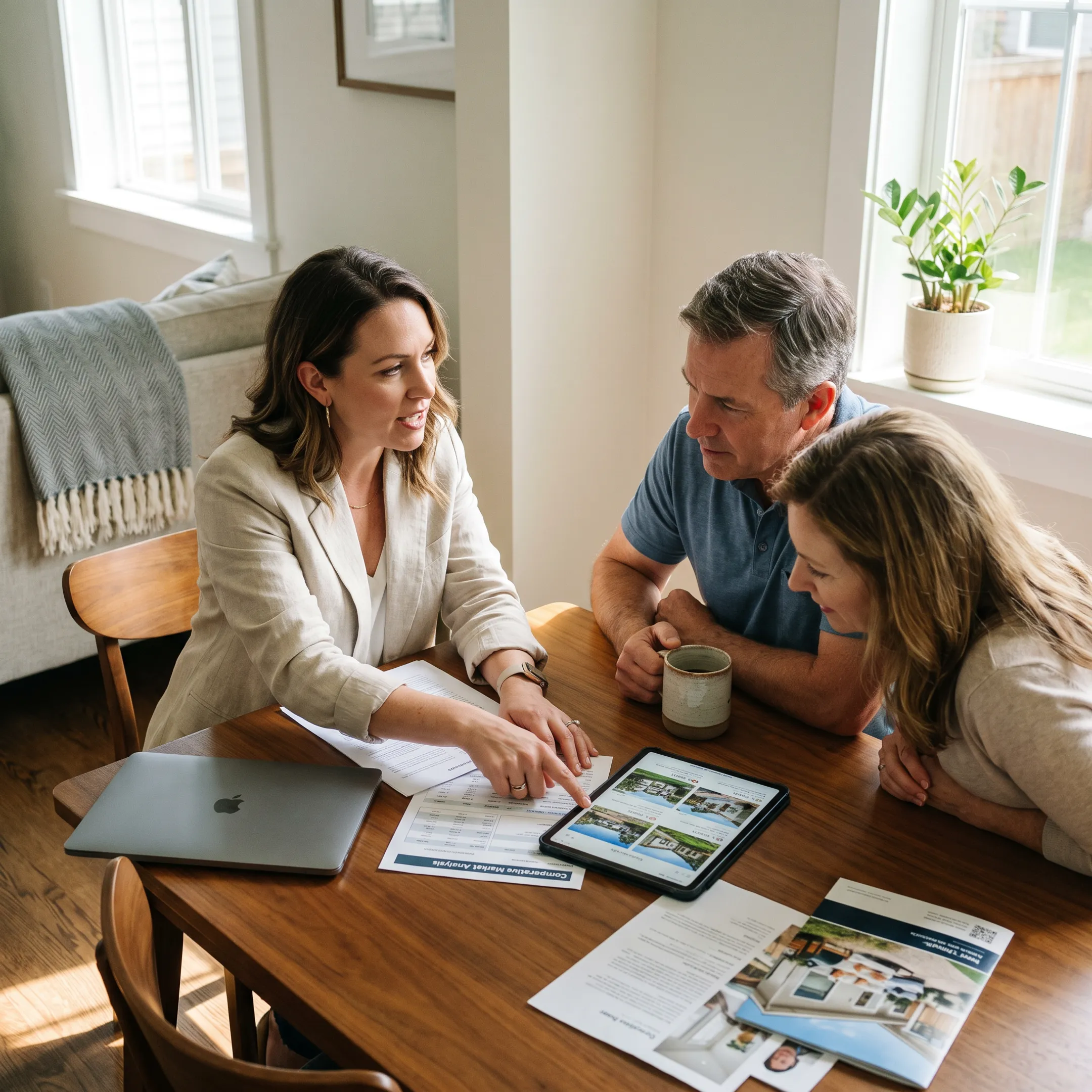 Arizona property owners meeting with a real estate professional