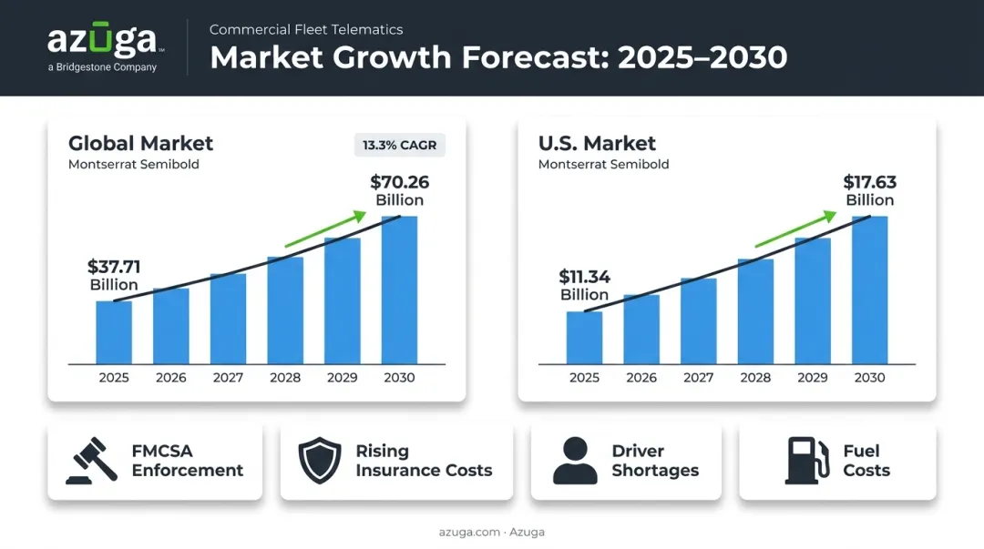 Global fleet management software market growth trajectory from 2025 to 2030