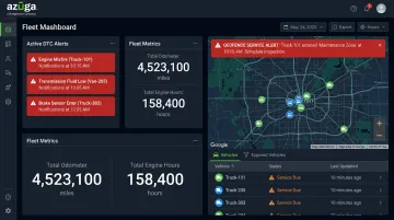 Fleet manager dashboard displaying real-time DTC alerts and vehicle diagnostics