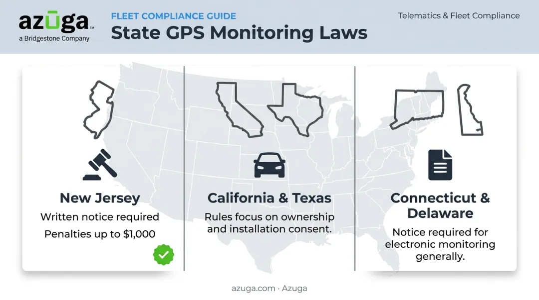 State-by-state comparison of telematics tracking consent and disclosure laws