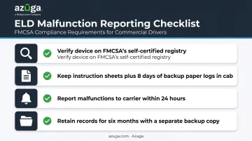 ELD compliance checklist for carriers and drivers four key requirements