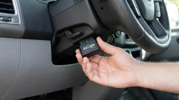 Azuga self-installable OBD-II device for fleet vehicle tracking