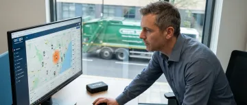 Utility and waste management fleet tracking