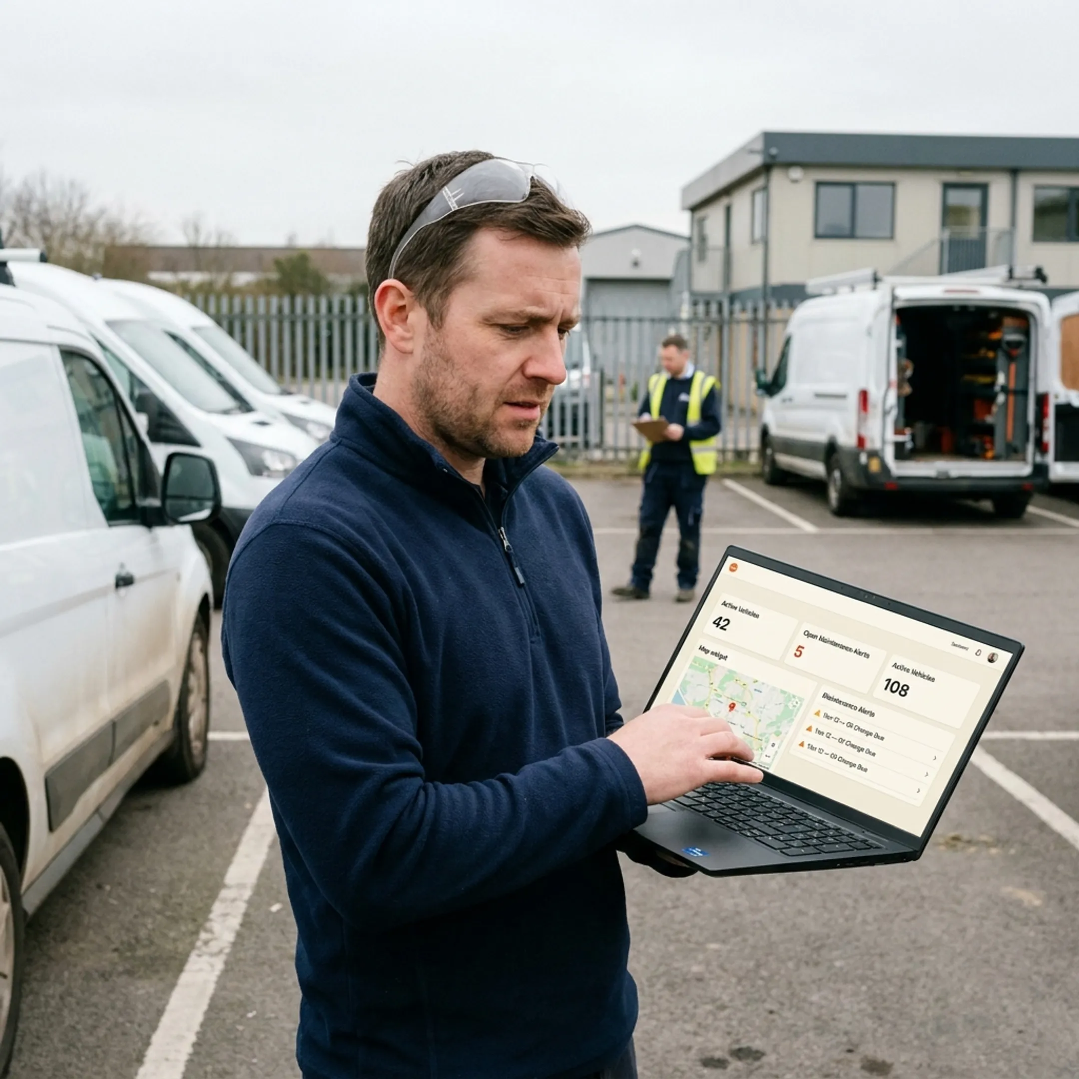 Fleet supervisor using connected fleet management software