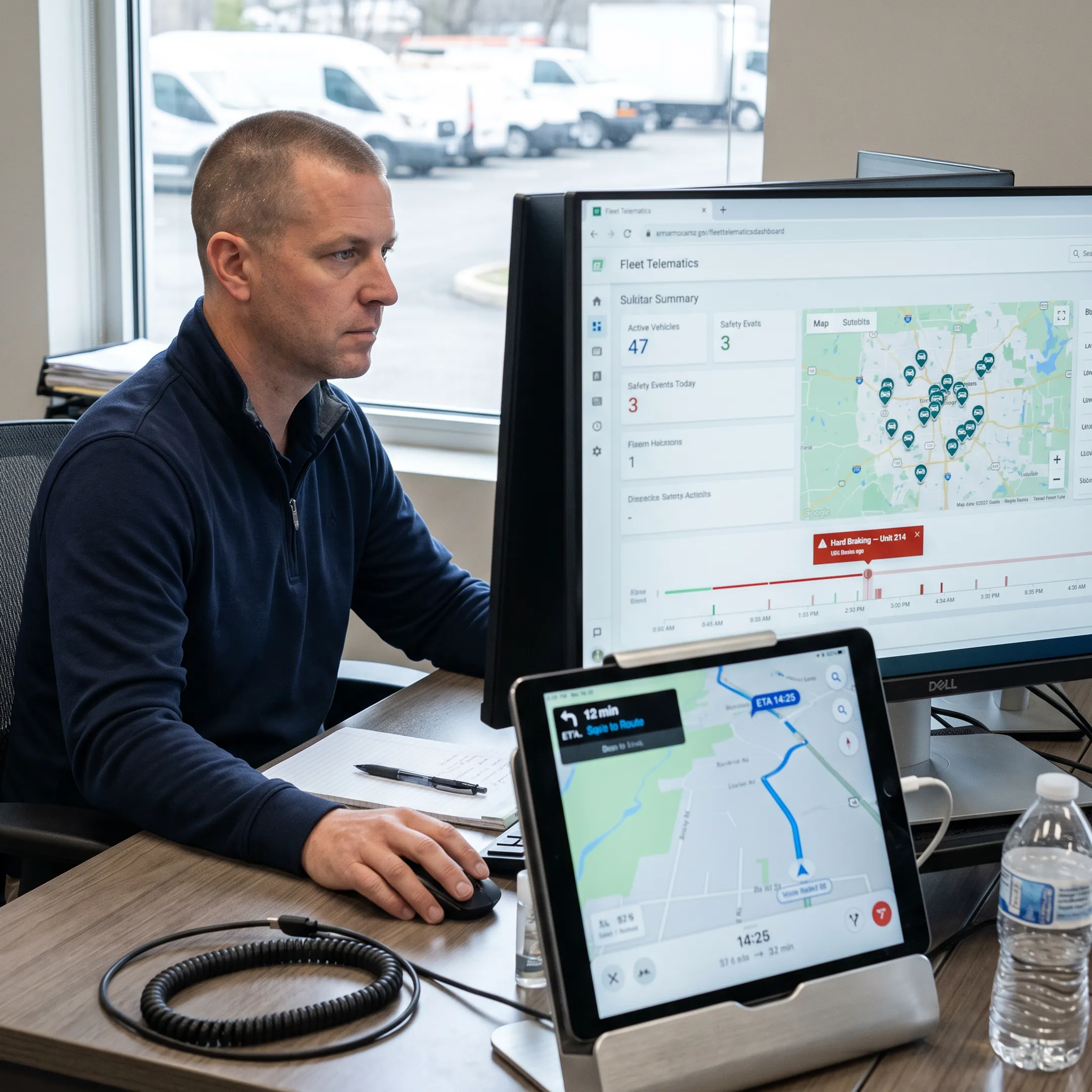 Connected vehicle telematics dashboard for OEM fleets