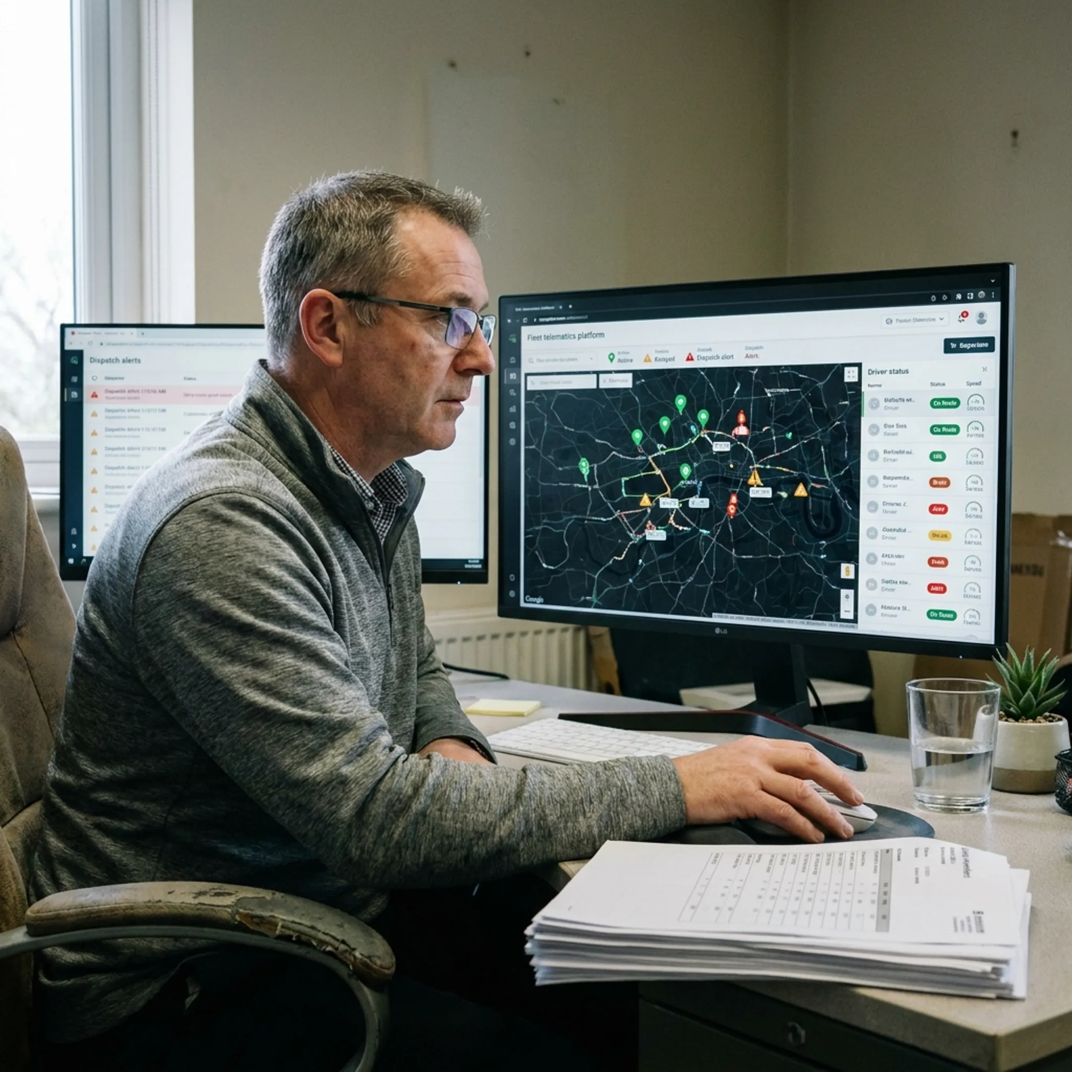 Fleet manager using delivery routing and tracking software