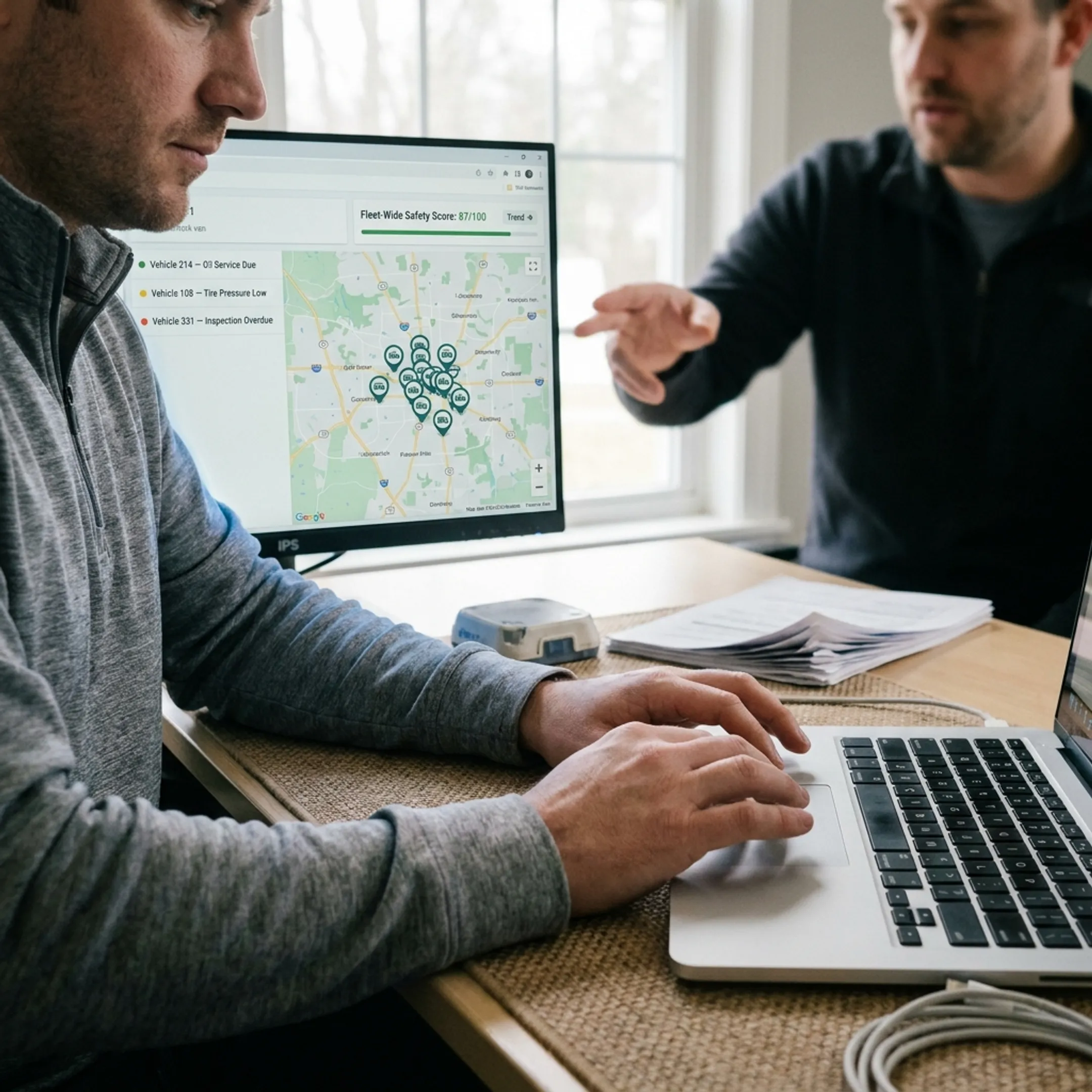 Electric fleet telematics dashboard