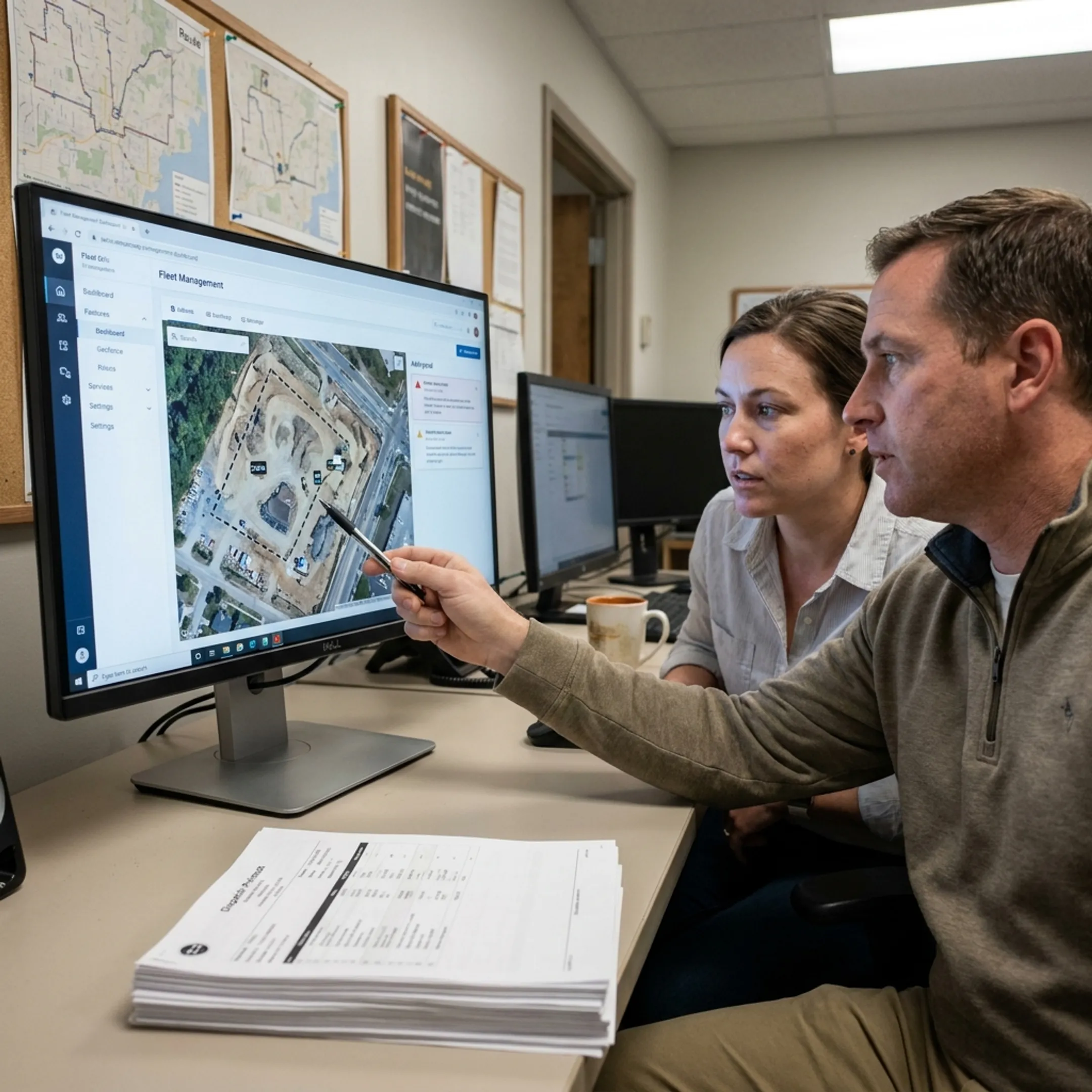 Digital geofence around an active work site