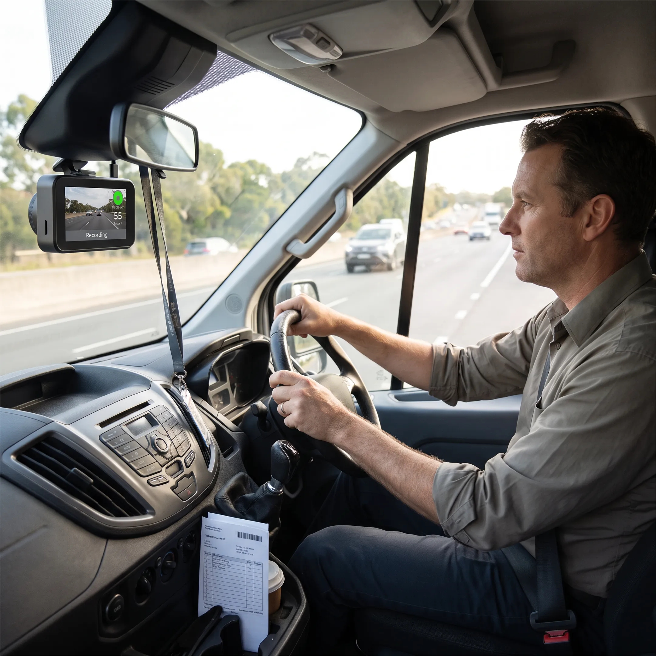 Fleet driver using an in-cab safety camera