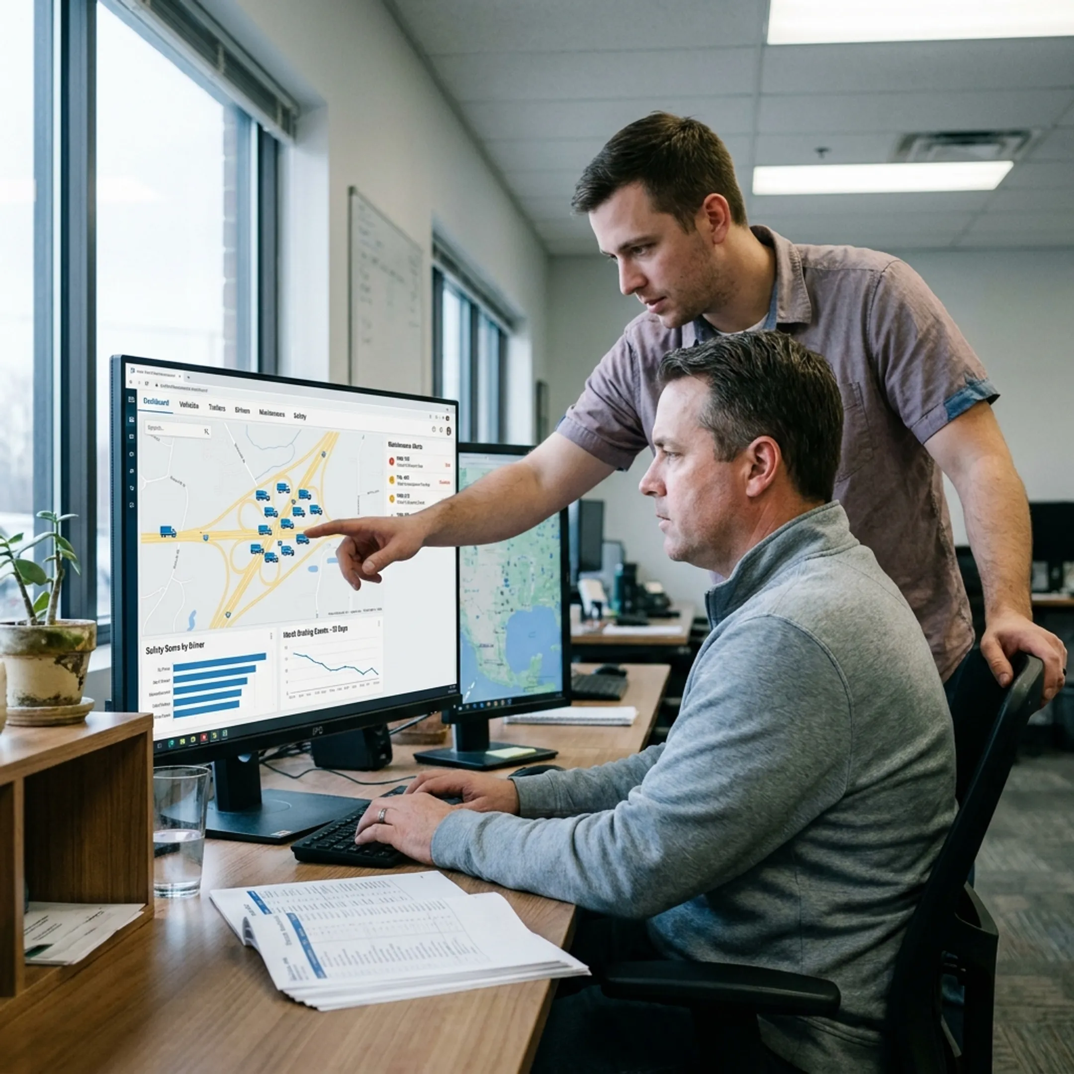 Connected fleet and asset management dashboard