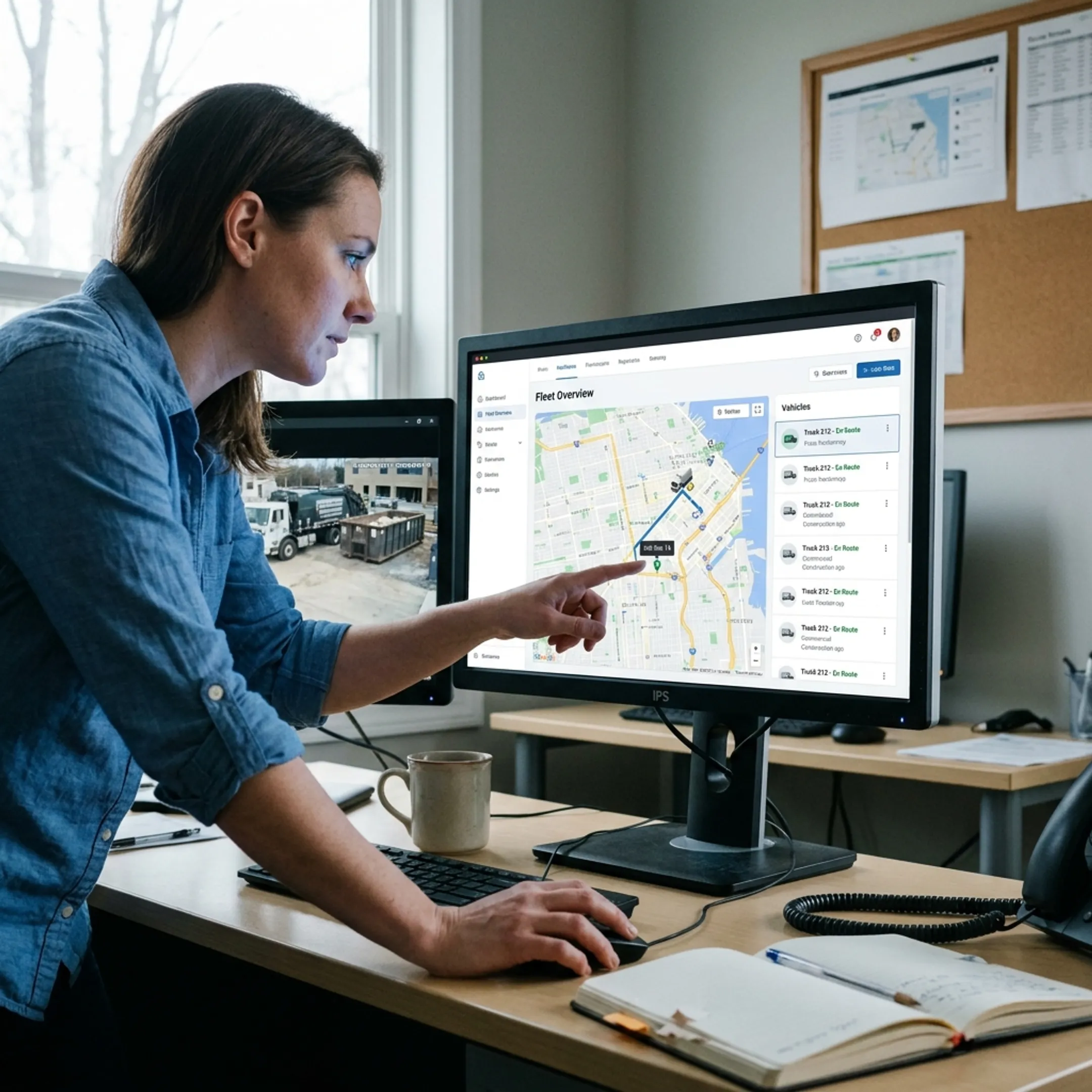 Roll-off dumpster with GPS tracking
