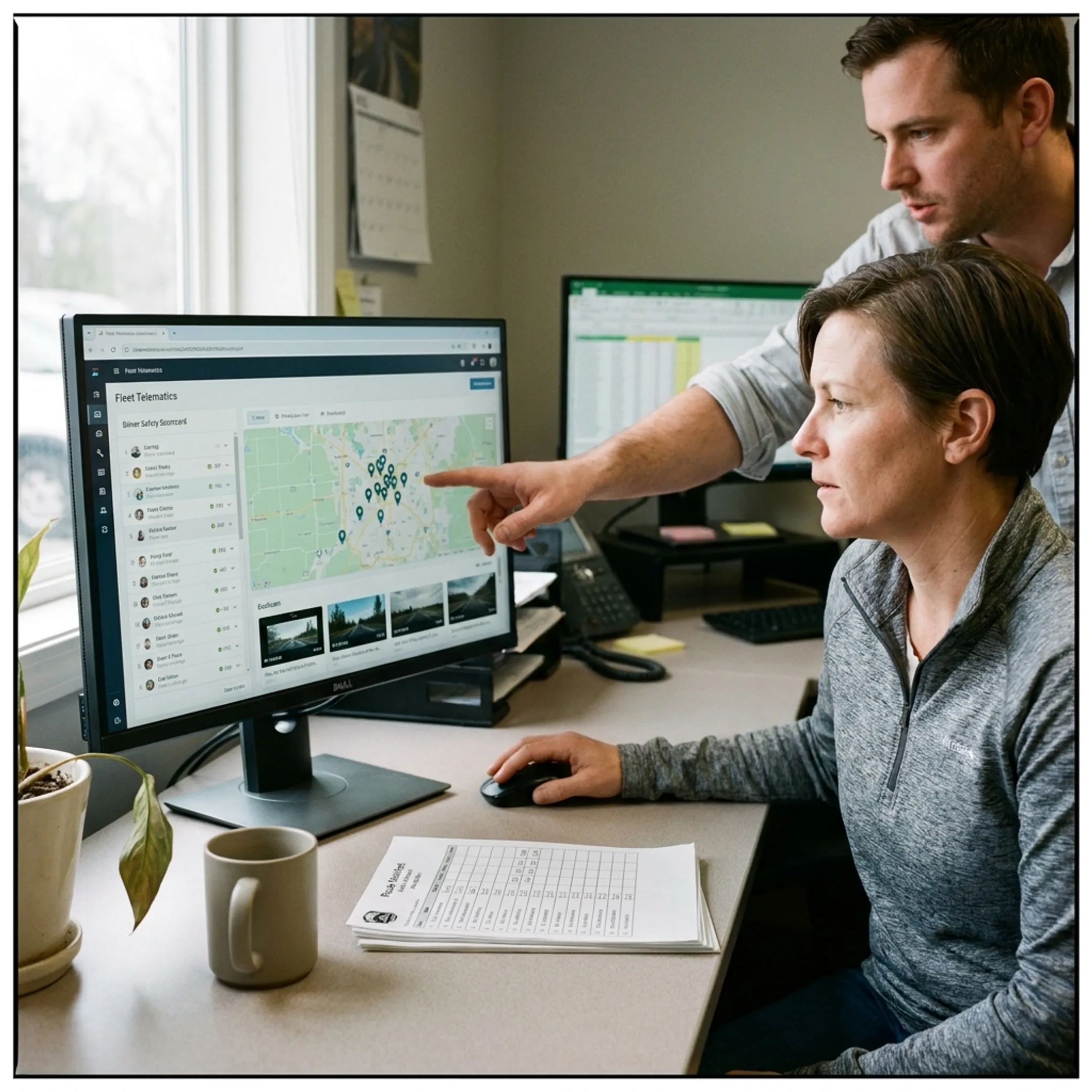 Driver safety dashboard with fleet telematics