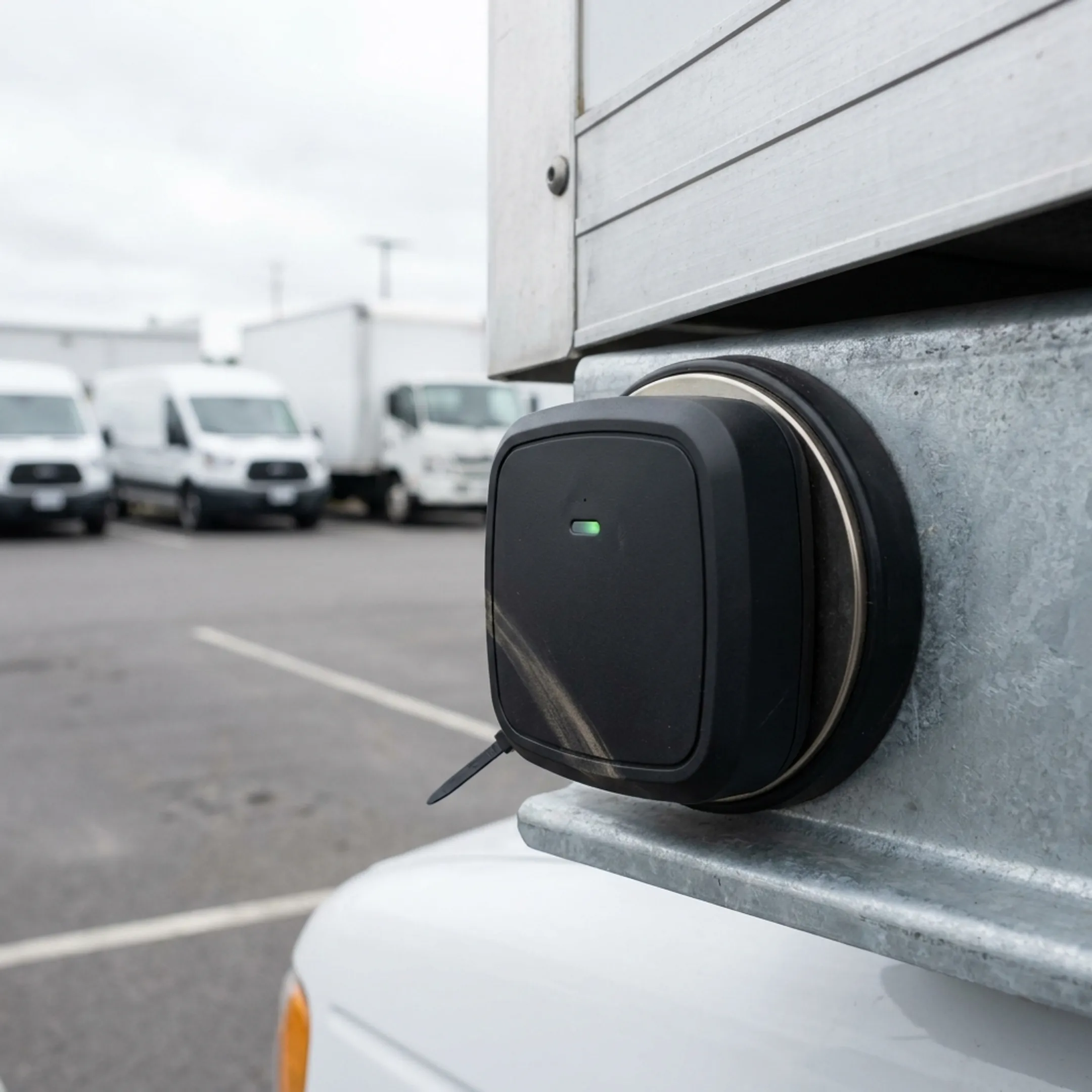 GPS asset tracker fitted to a commercial vehicle