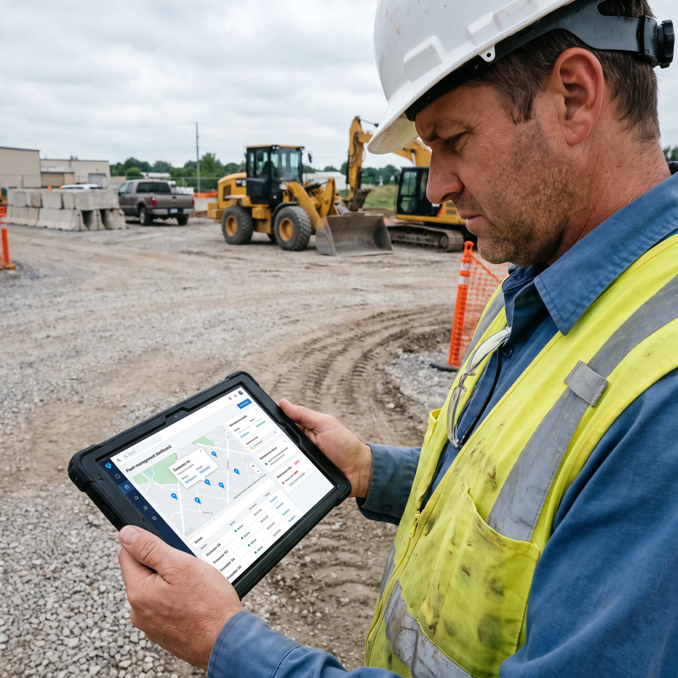 Construction fleet GPS tracking