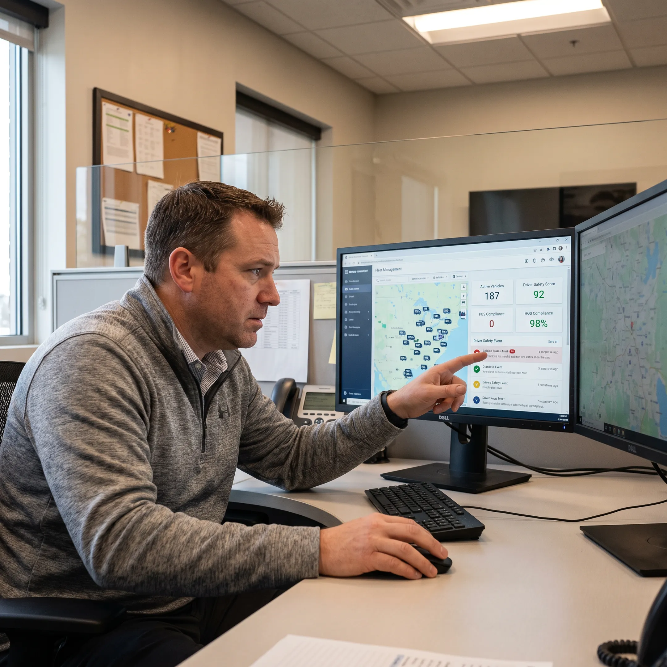 Trucking fleet tracking