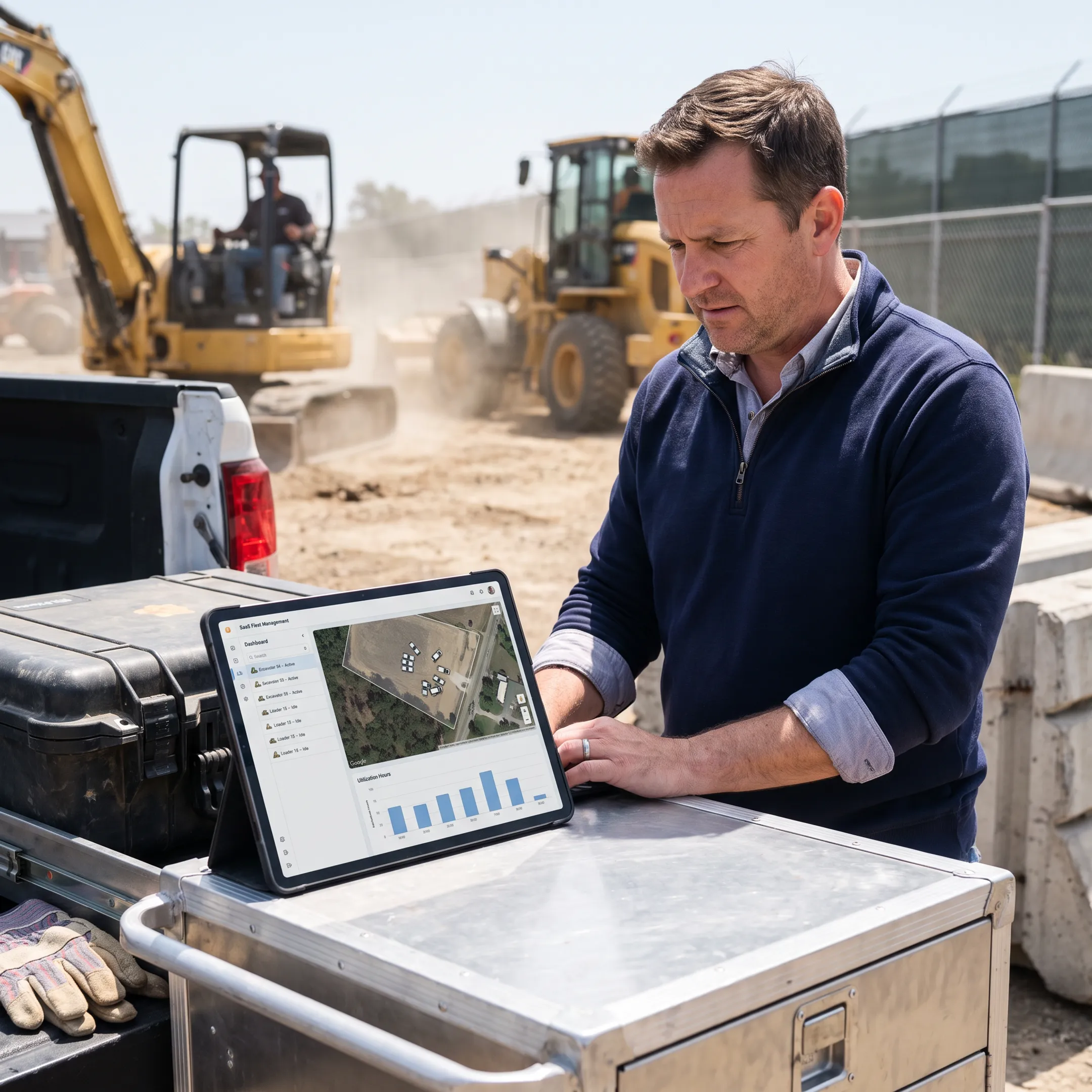 Construction fleet GPS tracking