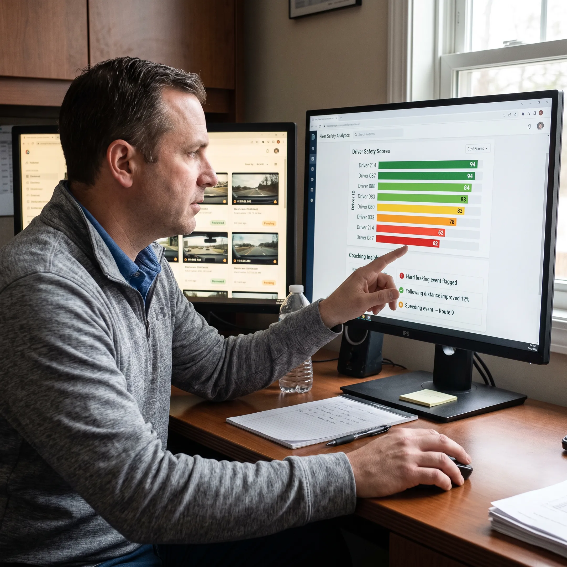 Fleet driver safety coaching and monitoring