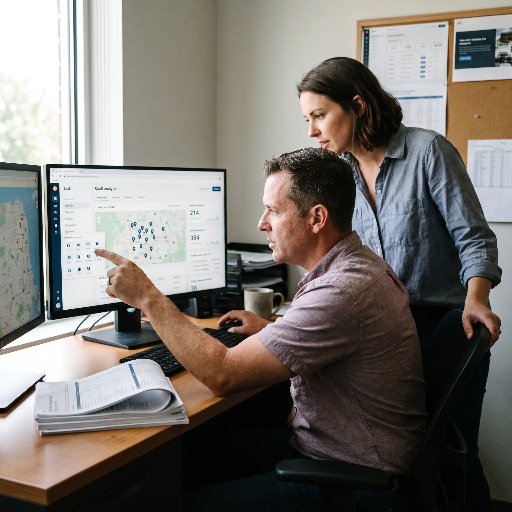 Analytics dashboard showing fleet performance insights