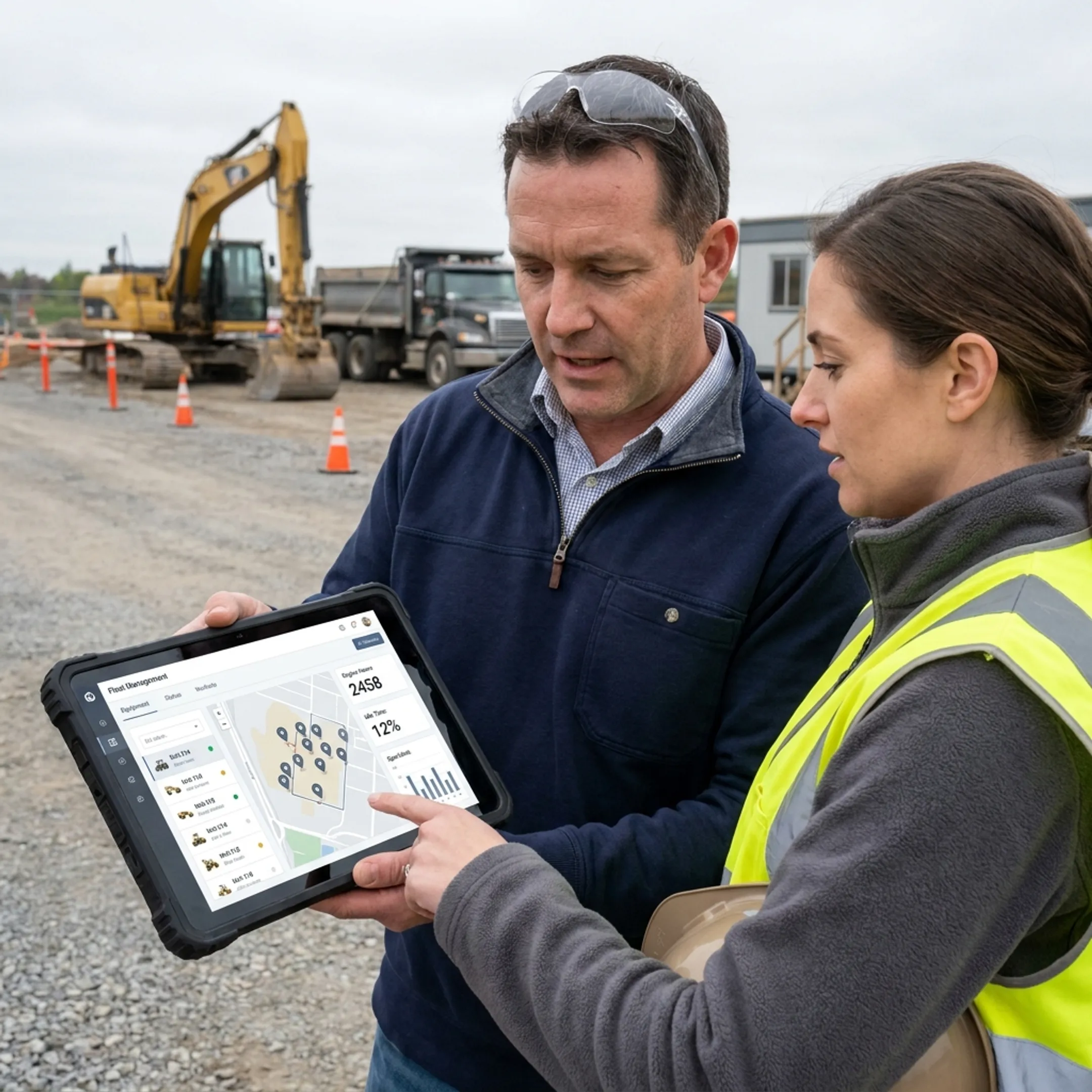 Construction fleet tracking