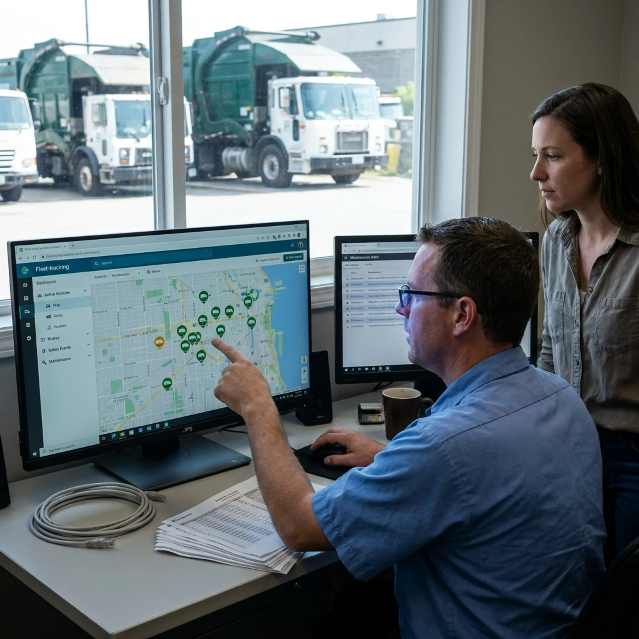 Waste management fleet tracking