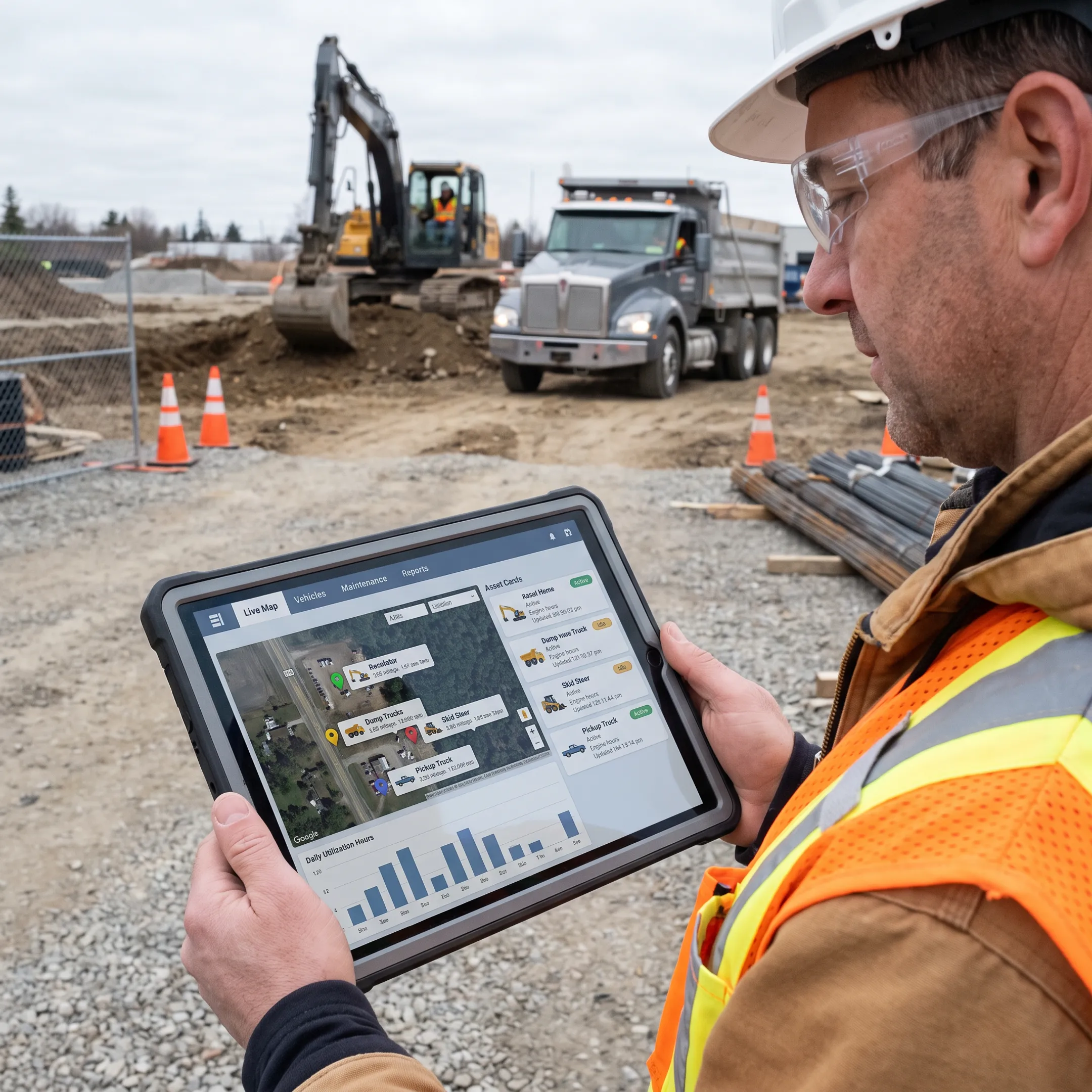 Construction fleet tracking