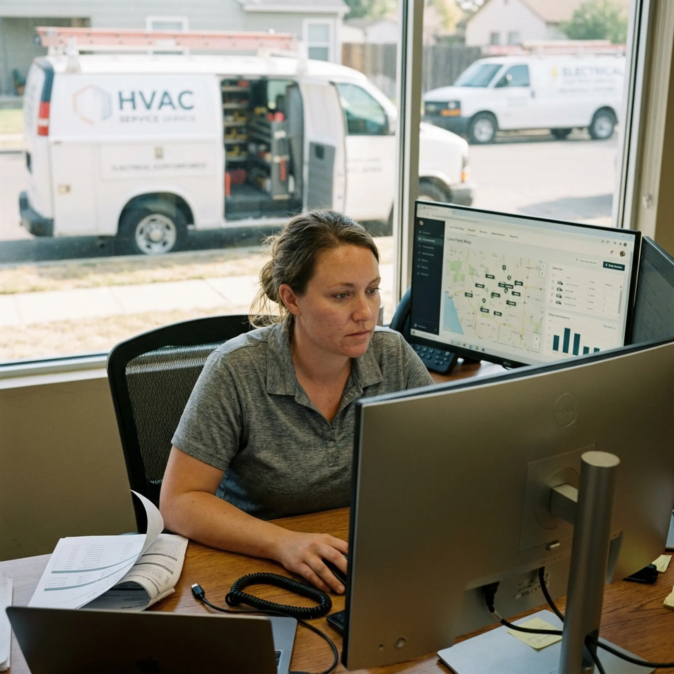 Electrical and HVAC service fleet