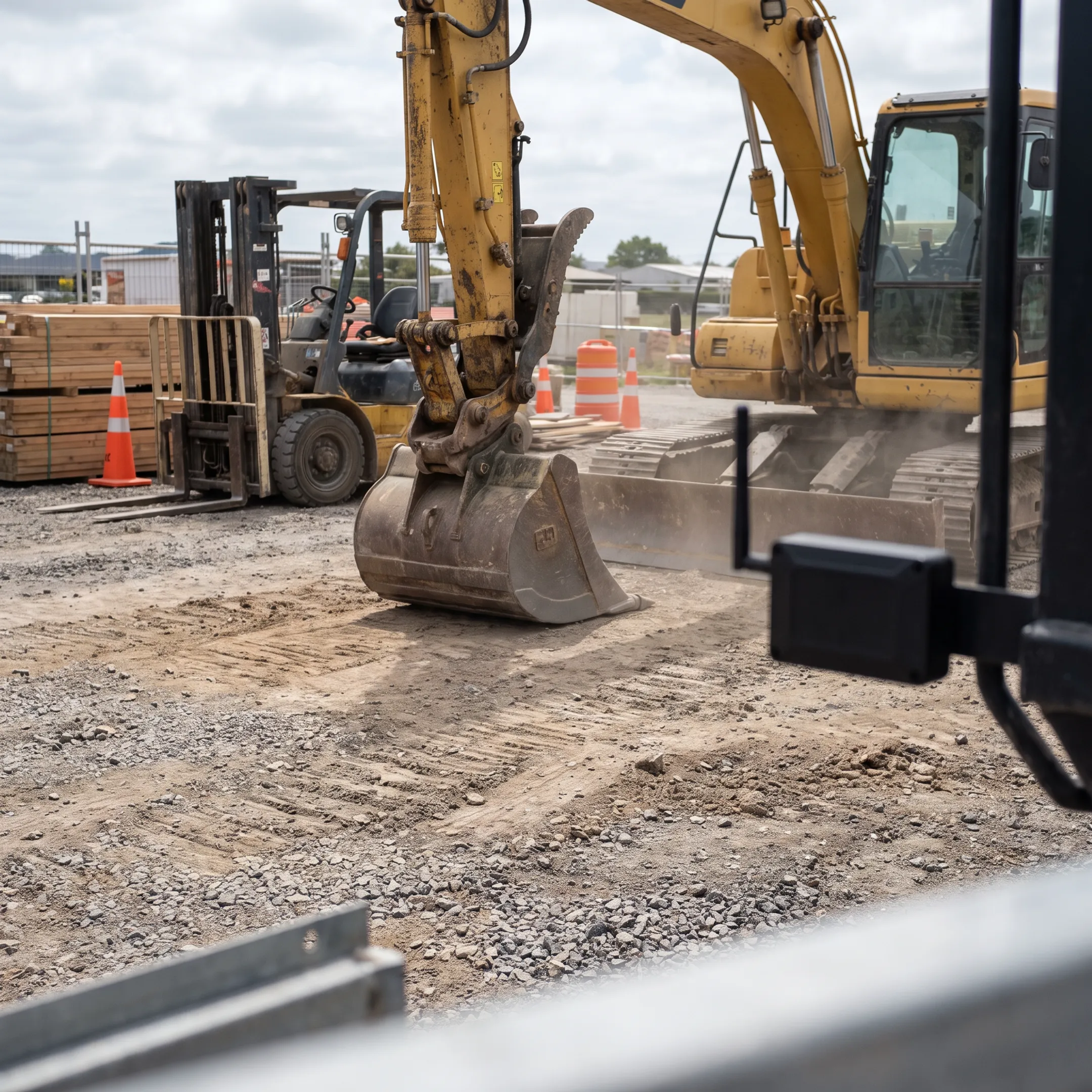 Construction equipment tracking sensor