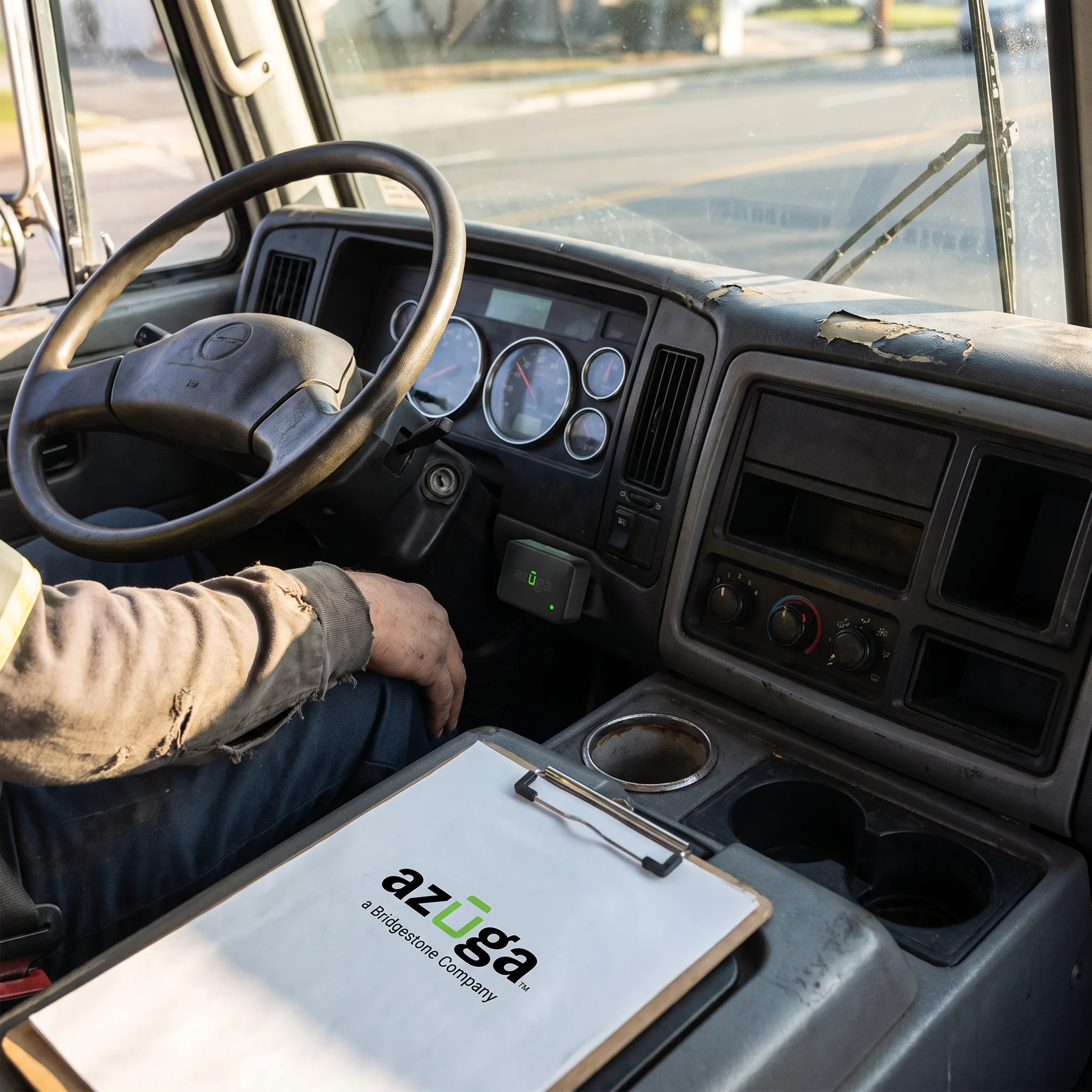 Waste management truck tracking sensor