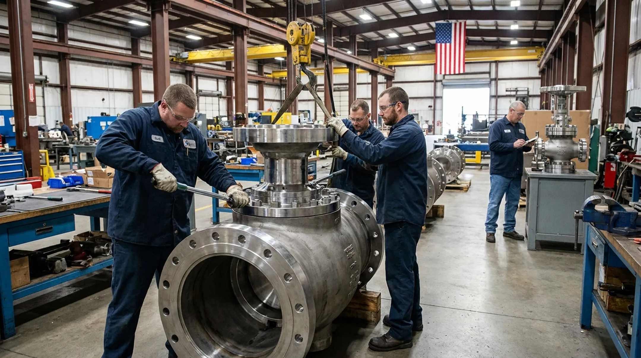 Company desuperheater valve assembly and testing in American fabrication facility