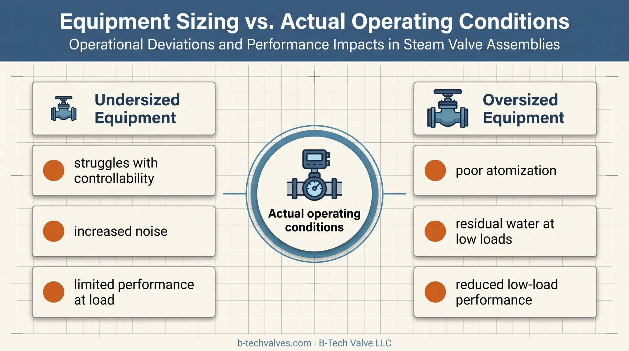 Undersized versus oversized desuperheater equipment performance comparison
