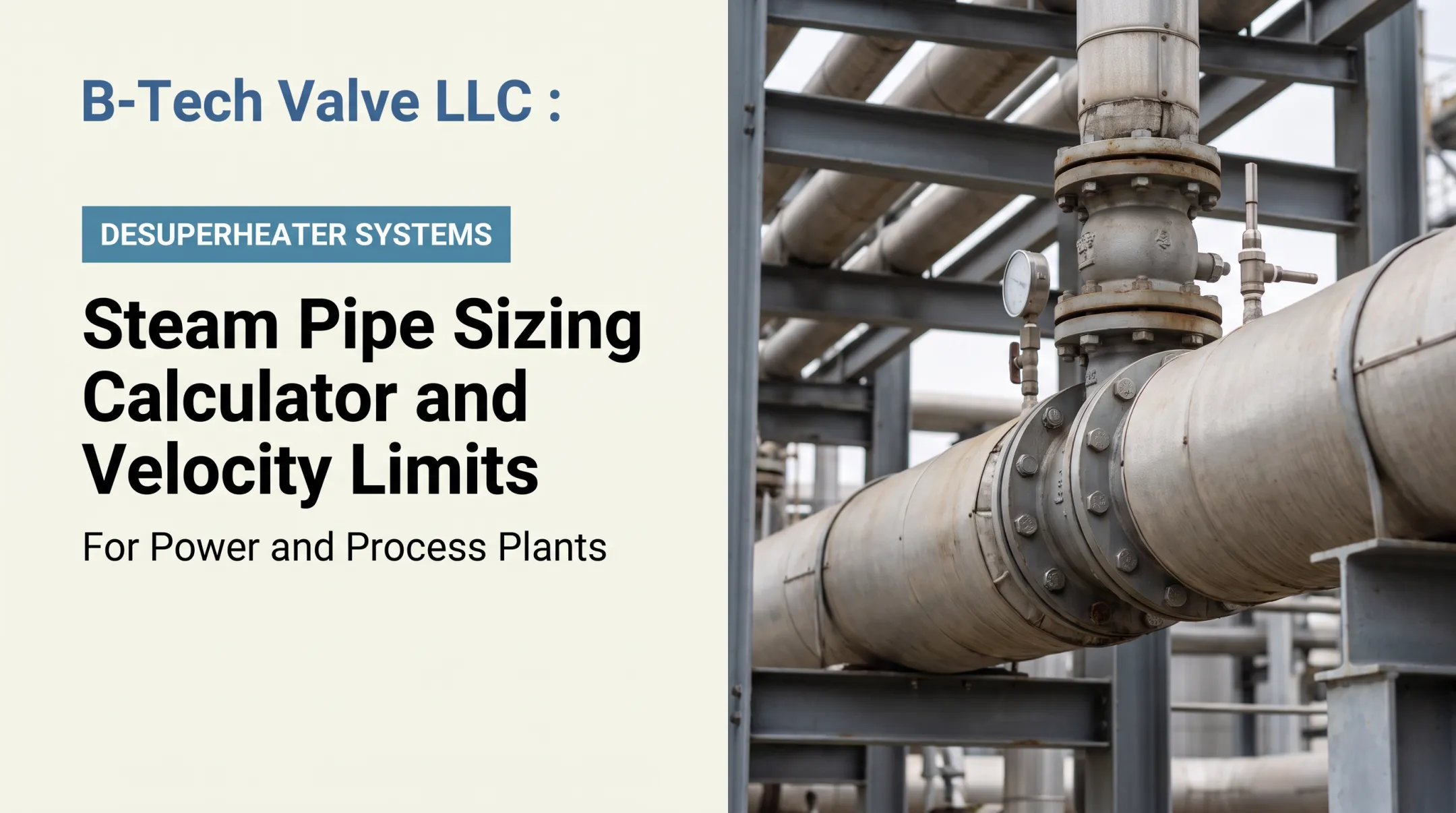 Steam Pipe Sizing Calculator and Velocity Limits