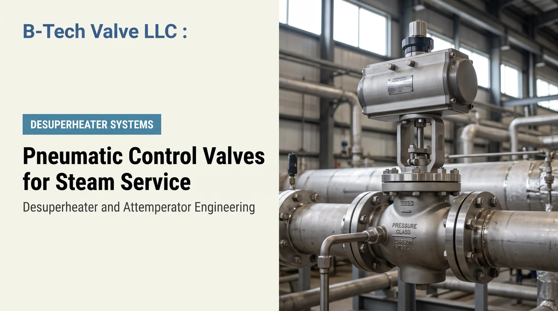 Pneumatic Control Valves for Steam Service