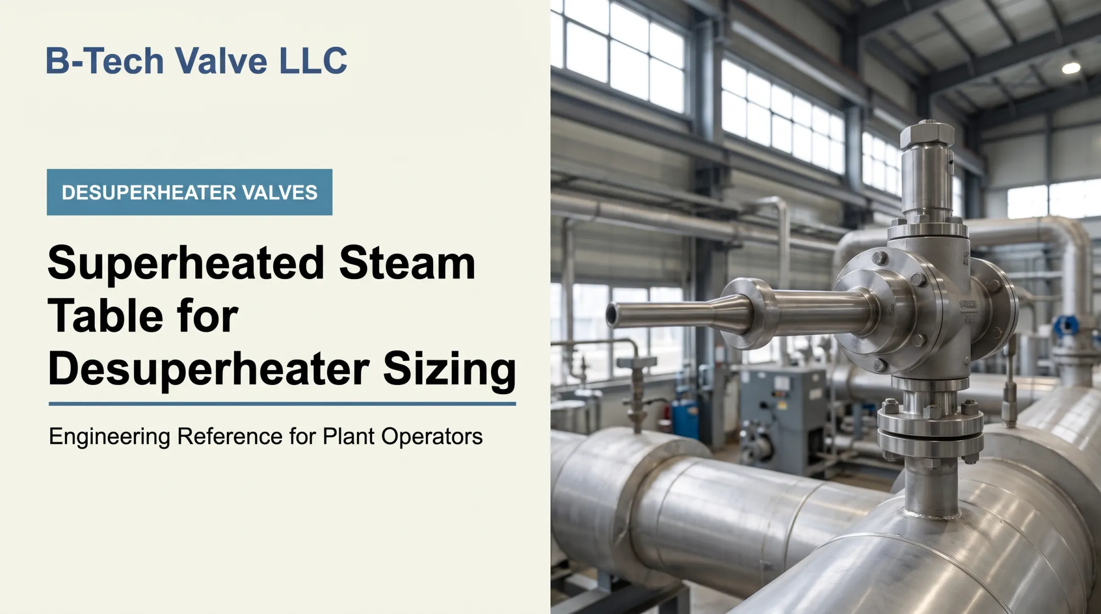 Superheated Steam Table for Desuperheater Sizing