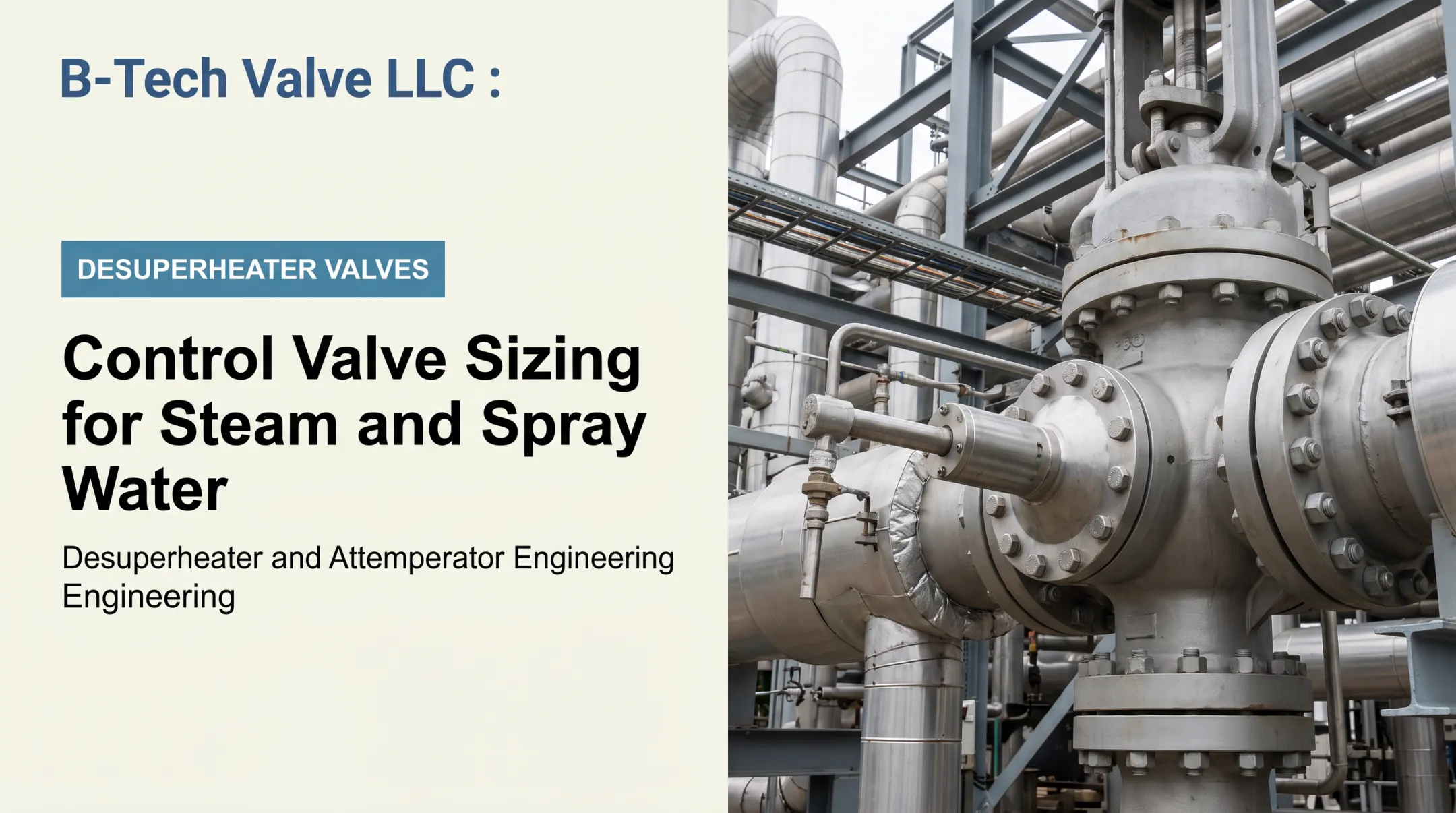 Control Valve Sizing for Steam and Spray Water