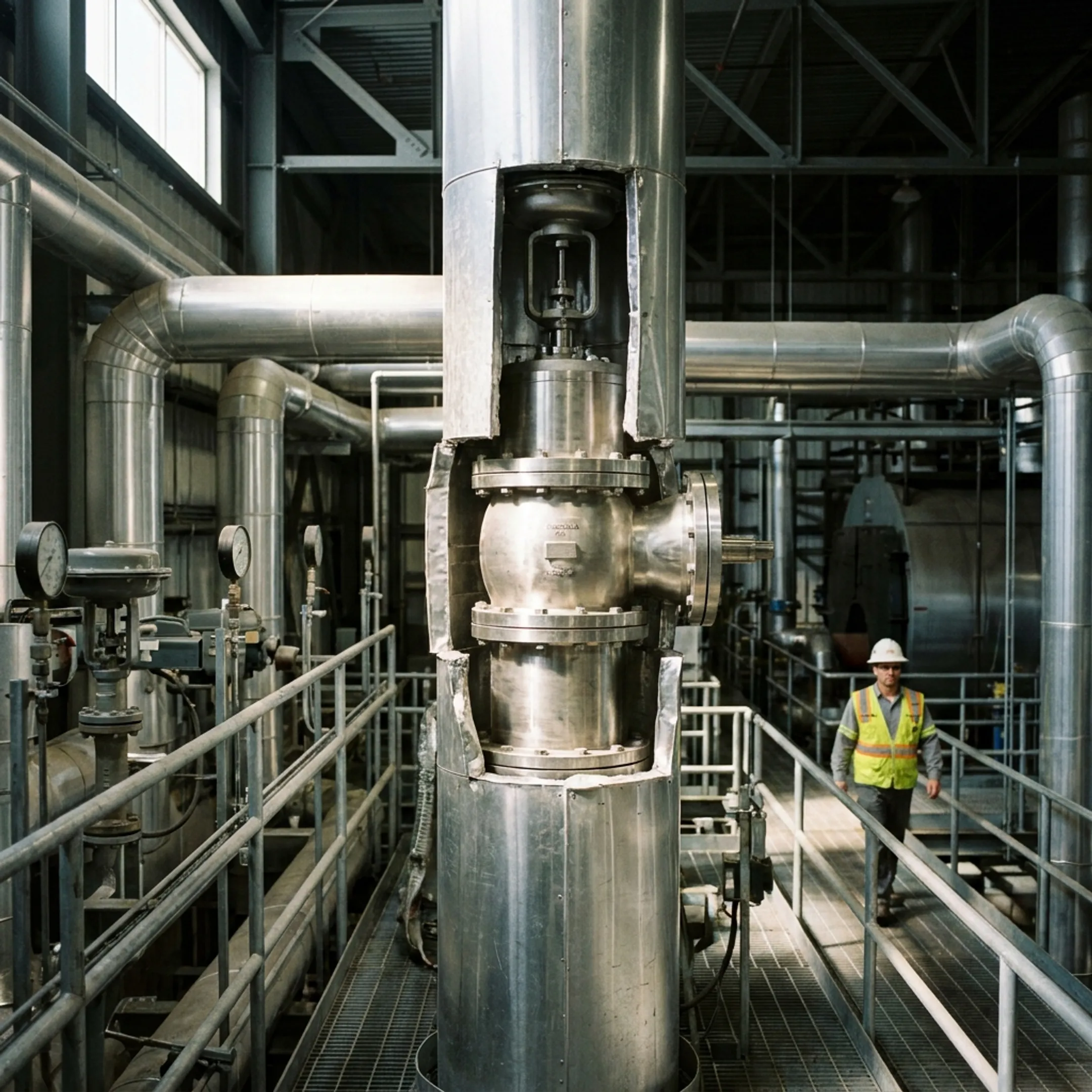 Industrial boiler plant steam system