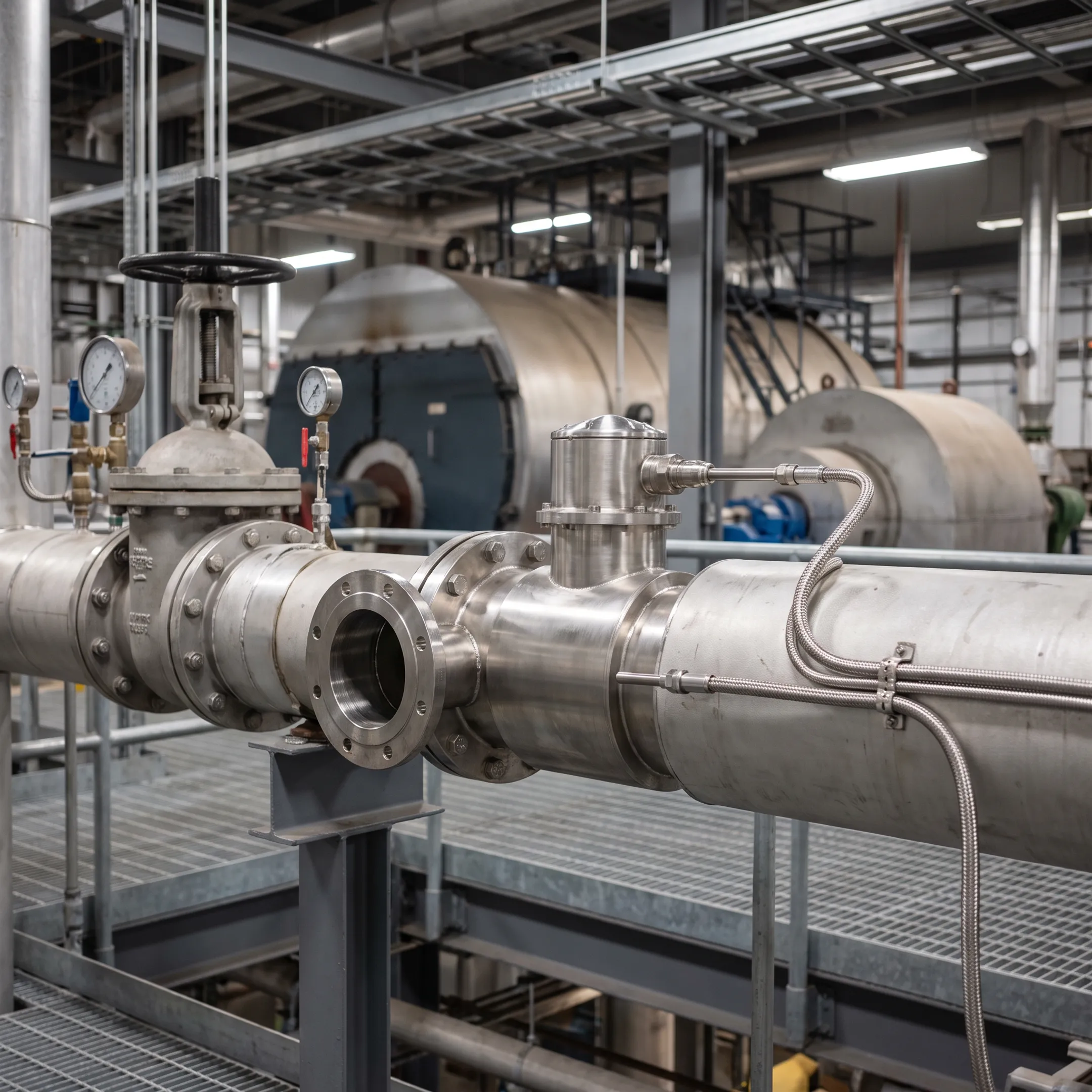 Industrial boiler and cogeneration plant