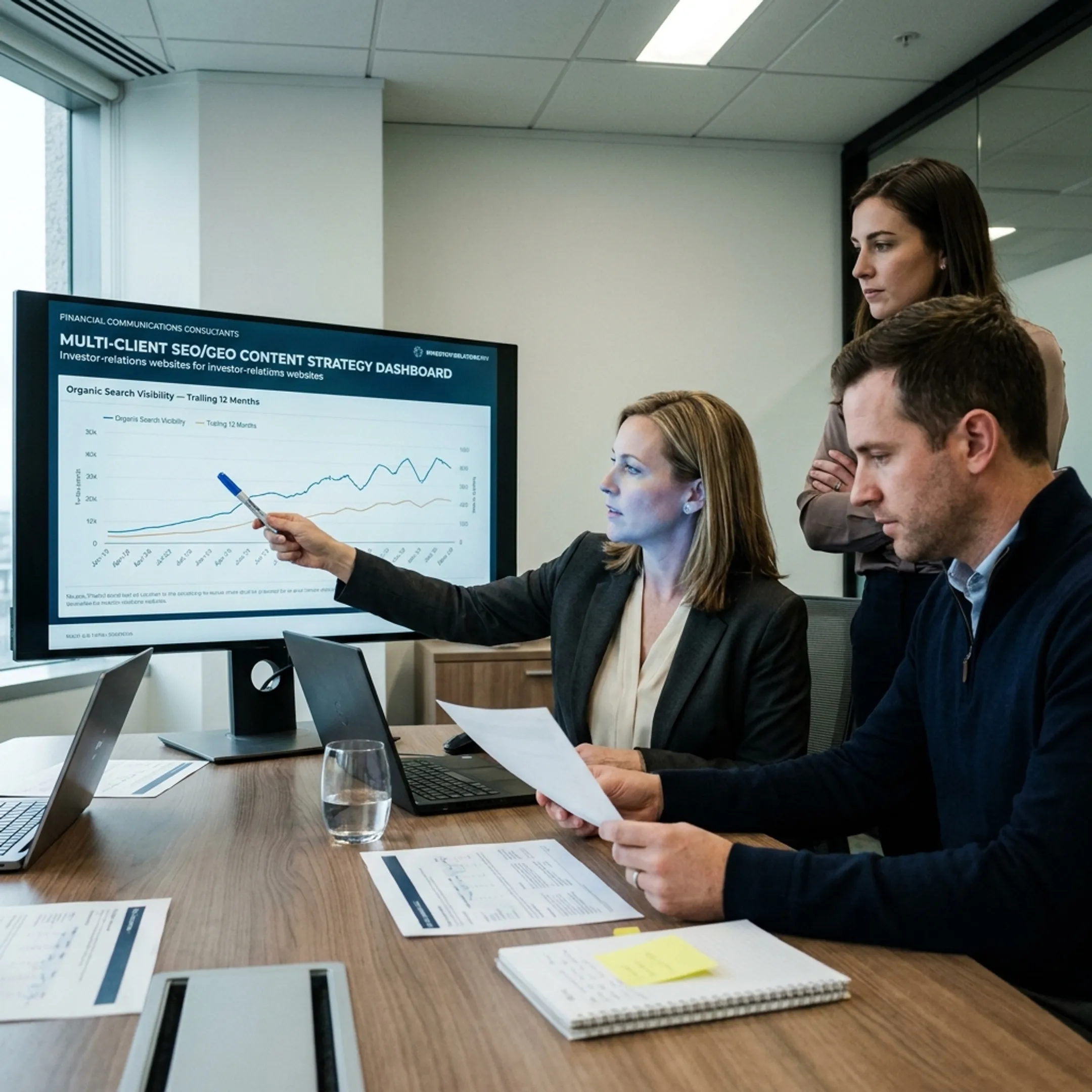 Financial communications agency planning AI search strategy