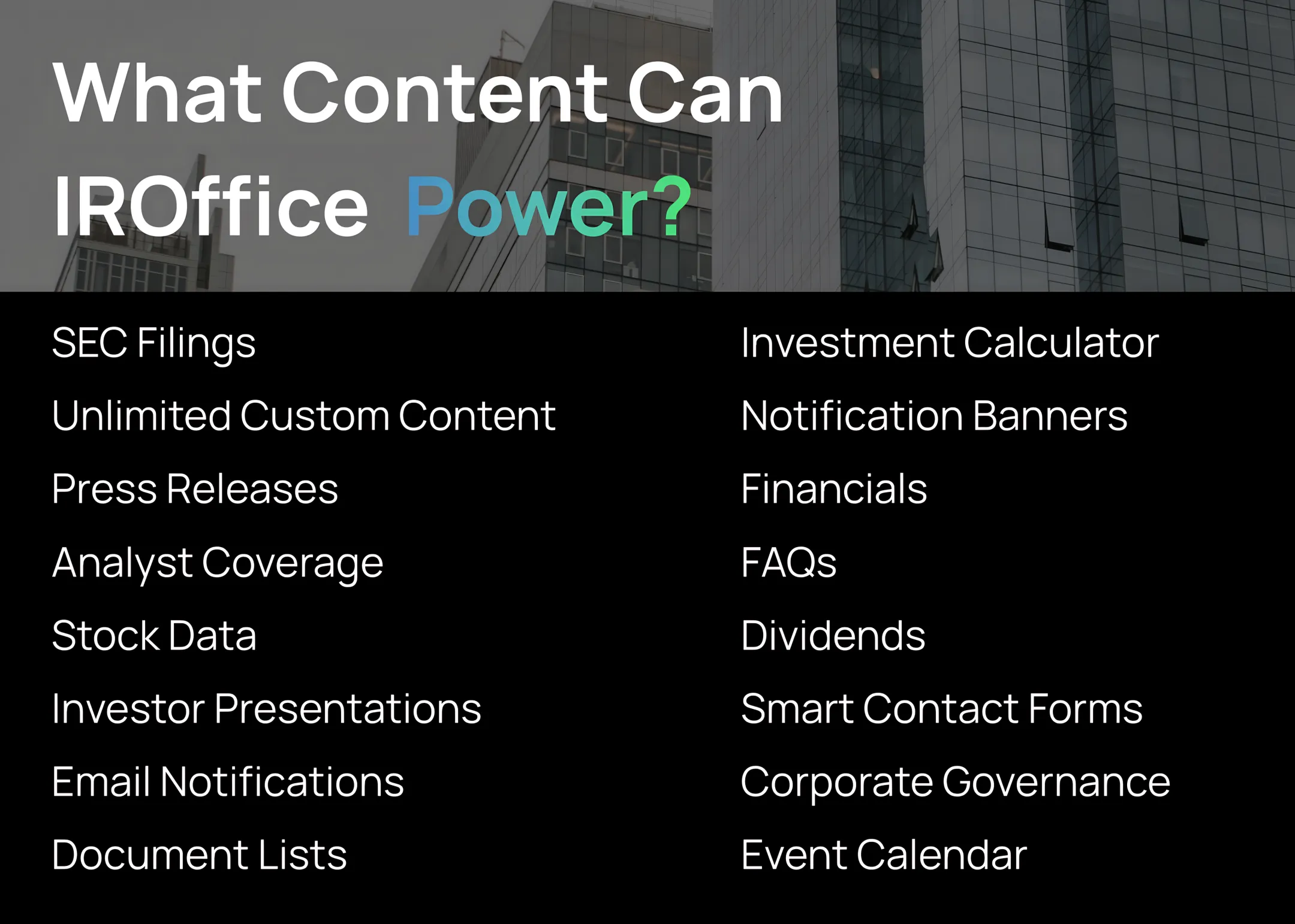 B2i IROffice Scheduled Content Publishing