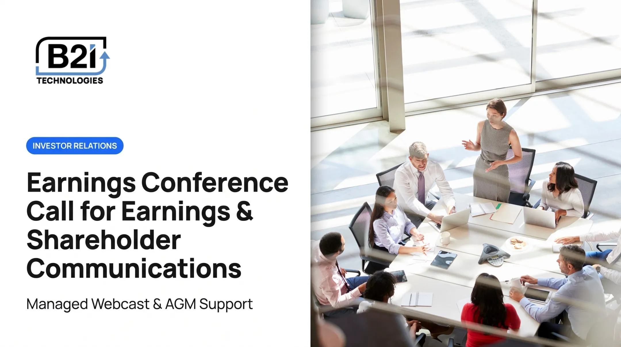 Earnings Conference Call for Earnings &amp; Shareholder Communications
